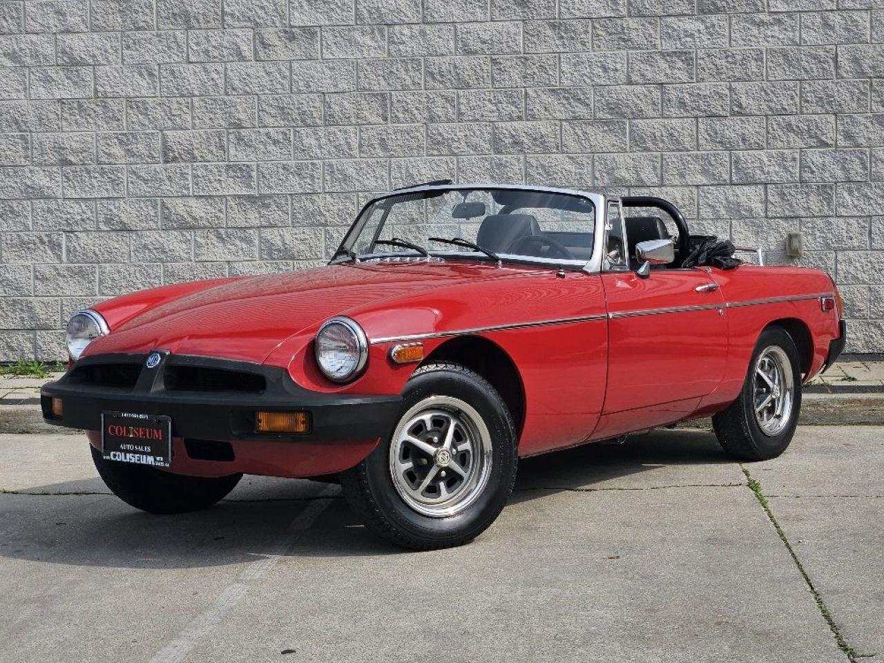 <p>Timeless Elegance: 1977 MG Convertible</p><p>Step into a world where classic charm meets sophisticated style with this stunning 1977 MG Convertible, finished in a rich Cherry Red over a refined Black interior. This is not just a carits a piece of history, lovingly preserved by its single, meticulous owner.</p><p>With only 32,000 original miles, this MG embodies the essence of timeless motoring. Every line, every curve has been thoughtfully designed to evoke an era of driving where passion met precision. The Cherry Red exterior gleams in the sunlight, perfectly complementing the polished chrome accents that highlight its elegant silhouette.</p><p>Slip into the drivers seat, and youre transported back to a time when driving was an art. The black leather interior, with its classic wood-grain dashboard and precise instrumentation, offers a blend of luxury and nostalgia that few cars can match. This convertible invites you to take the top down, feel the wind in your hair, and relish the open road in a way only an MG can deliver.</p><p>This 1977 MG Convertible is more than just a carits a rare find, a testament to impeccable taste and the enduring allure of British automotive craftsmanship. Its a vehicle for the discerning collector, someone who appreciates the beauty of a classic car thats been cherished and preserved in its original glory.</p><p>Experience the elegance. Own a legend.</p><p>DUE TO THE YEAR OF THE VEHICLE THIS CAR IS SOLD AS IS. AS PER OMVIC, WE MUST WRITE This vehicle is being sold as is, unfit, not e-tested and is not represented as being in road worthy condition, mechanically sound or maintained at any guaranteed level of quality. The vehicle may not be fit for use as a means of transportation and may require substantial repairs at the purchasers expense. It may not be possible to register the vehicle to be driven in its current condition.</p><p>COLISEUM AUTO SALES PROUDLY SERVING THE CUSTOMERS FOR OVER 23 YEARS! NOW WITH 2 LOCATIONS TO SERVE YOU BETTER. COME IN FOR A TEST DRIVE TODAY!<br>FOR ALL FAMILY LUXURY VEHICLES..SUVS..AND SEDANS PLEASE VISIT....</p><p>COLISEUM AUTO SALES ON WESTON<br>301 WESTON ROAD<br>TORONTO, ON M6N 3P1<br>4 1 6 - 7 6 6 - 2 2 7 7</p>