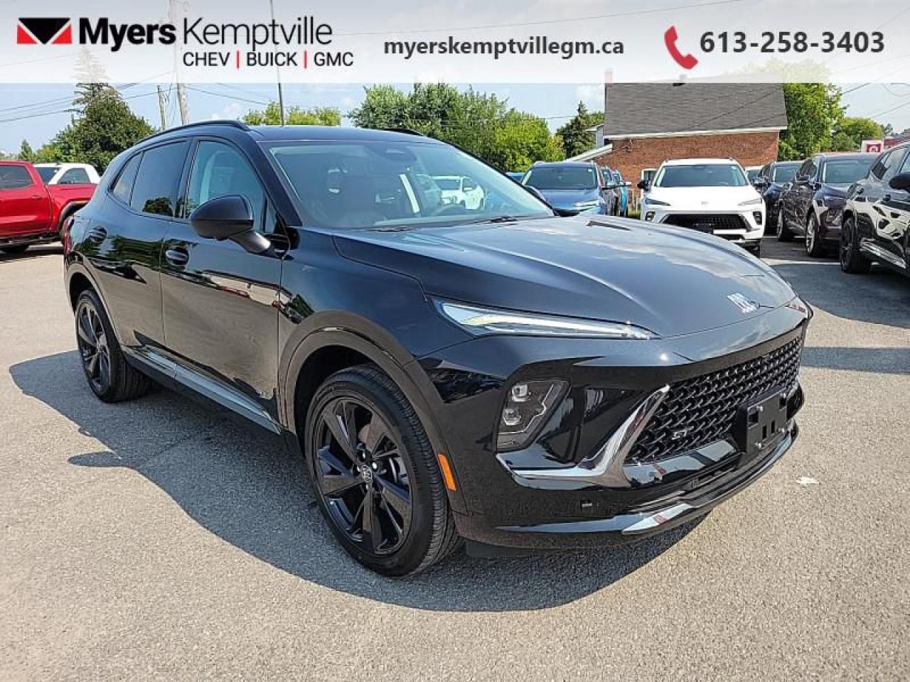 <b>Leather Seats,  360 Camera,  Wireless Charging Pad,  Power Liftgate,  Remote Start!</b><br> <br> <br> <br>At Myers, we believe in giving our customers the power of choice. When you choose to shop with a Myers Auto Group dealership, you dont just have access to one inventory, youve got the purchasing power of an entire auto group behind you!<br> <br>  This Buick Envision makes every drive purposeful and personal. <br> <br>This Buick Envision has the space and versatility to get away with anything. Built to inspire confidence, this Envision doesnt just get you there, it helps you be your best. As boundless as your own imagination, this Envision was designed to inspire you with every drive. <br> <br> This ebony twilight metallic SUV  has an automatic transmission and is powered by a  228HP 2.0L 4 Cylinder Engine.<br> <br> Our Envisions trim level is Sport Touring. This Sport-Touring trim steps things up with perforated leather seats and 20-inch carbon flash metallic alloy wheels, along with standard features such as power liftgate for rear cargo access, an HD surround vision system, a wireless charging pad for mobile devices, and an ultra-wide infotainment screen with wireless Apple CarPlay and Android Auto. Safety features include adaptive cruise control, blind zone steering assist, lane keep assist with lane departure warning, rear park assist, and rear cross traffic braking. Additional features also include remote engine start, keyless open, a heated steering wheel, heated front seats, and even more. This vehicle has been upgraded with the following features: Leather Seats,  360 Camera,  Wireless Charging Pad,  Power Liftgate,  Remote Start,  Heated Steering Wheel,  Adaptive Cruise Control. <br><br> <br>To apply right now for financing use this link : <a href=https://www.myerskemptvillegm.ca/finance/ target=_blank>https://www.myerskemptvillegm.ca/finance/</a><br><br> <br/>    Incentives expire 2025-01-31.  See dealer for details. <br> <br>Your journey to better driving experiences begins in our inventory, where youll find a stunning selection of brand-new Chevrolet, Buick, and GMC models. If youre looking to get additional luxuries at a wallet-friendly price, dont just pick pre-owned -- choose from our selection of over 300 Myers Approved used vehicles! Our incredible sales team will match you with the car, truck, or SUV thats got everything youre looking for, and much more. o~o