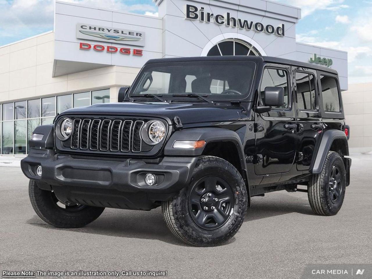 New 2024 Jeep Wrangler Sport Black Freedom Top 3–piece modular hardtop for sale in Winnipeg, MB