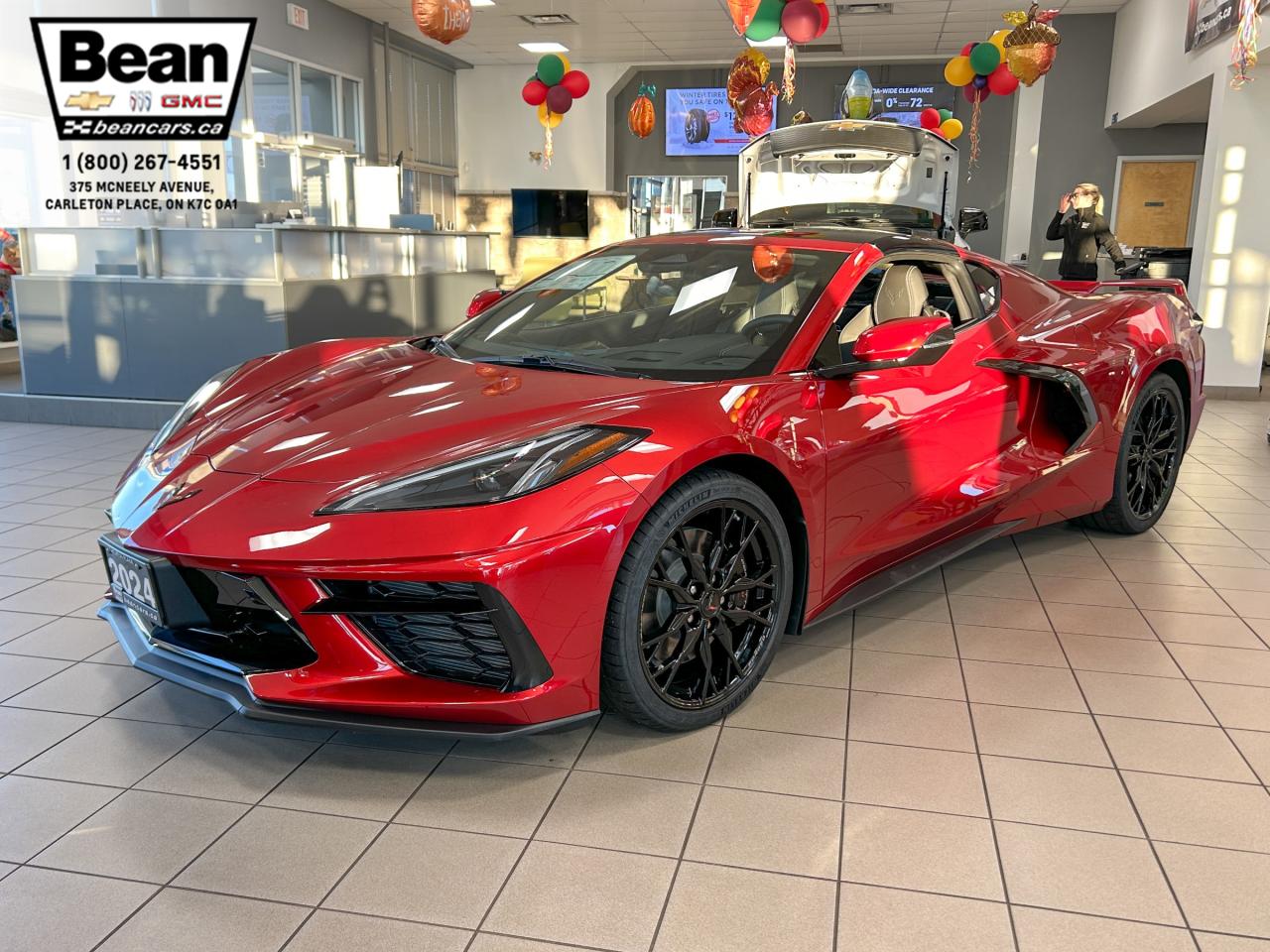 New 2024 Chevrolet Corvette Stingray 6.2L V8 WITH REMOTE START/ENTRY, HEATED SEATS, HEATED STEERING WHEEL, VENTILATED SEATS, APPLE CARPLAY AND ANDROID AUTO, Z51 PERFORMANCE PACKAGE for sale in Carleton Place, ON