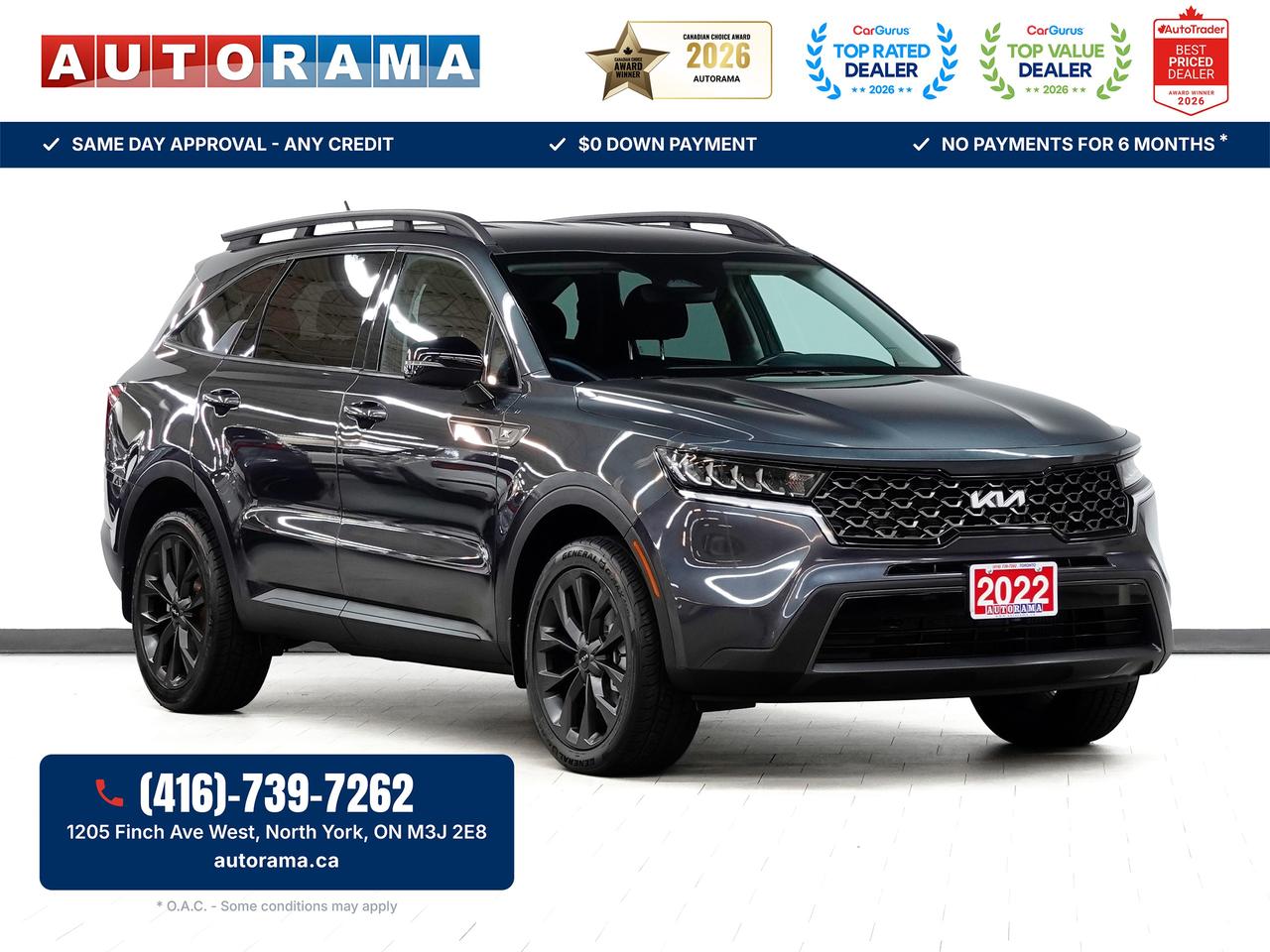 2022 Kia Sorento X-LINE AWD | 6 Pass | Heated Seats | CarPlay