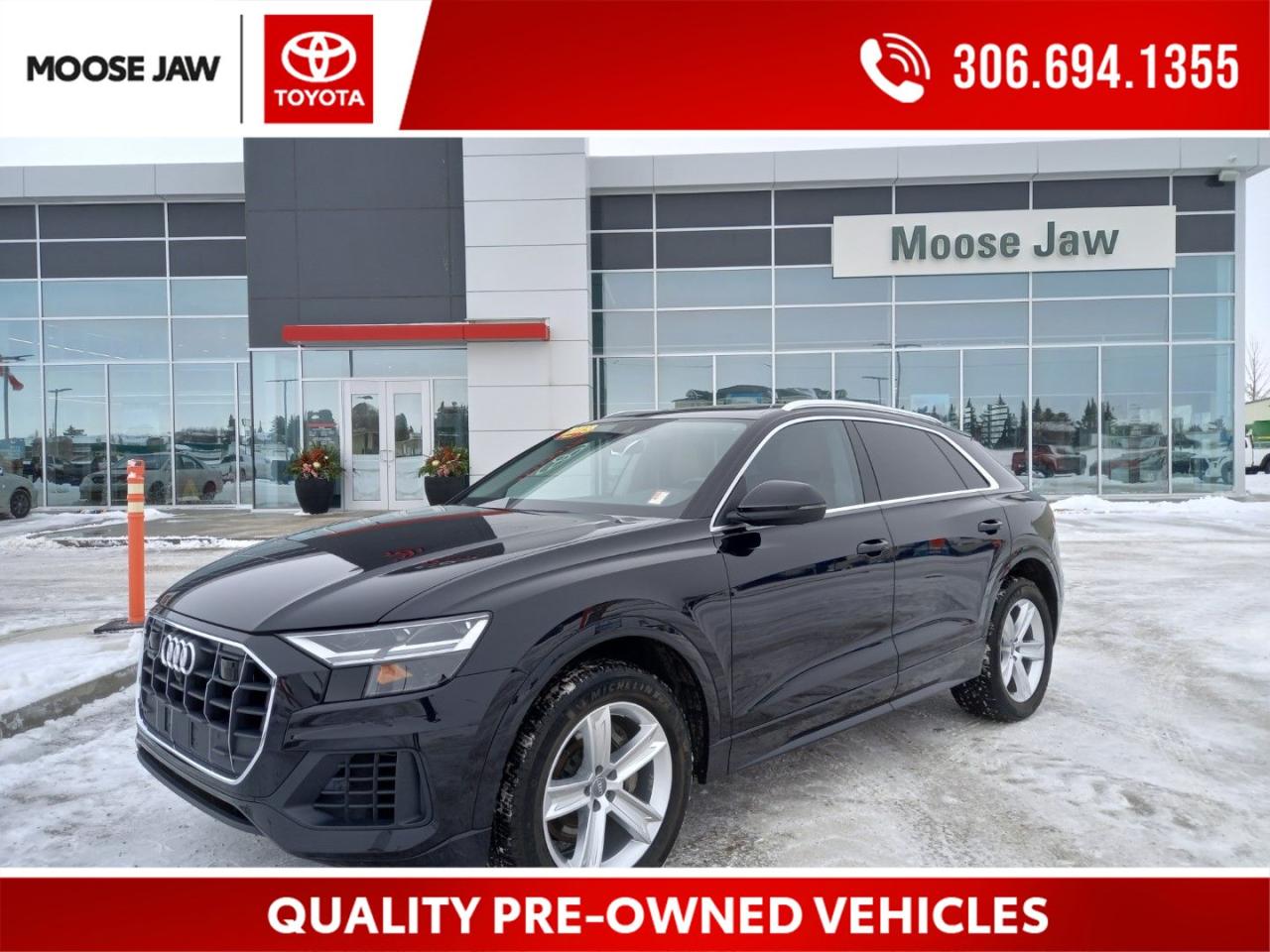 Used 2019 Audi Q8 55 Progressiv LOCAL TRADE IN GREAT CONDITION WITH ONLY 77,113 KMS, ENJOY PURE LUXURY IN THIS WELL EQUIPPED Q8!! for sale in Moose Jaw, SK