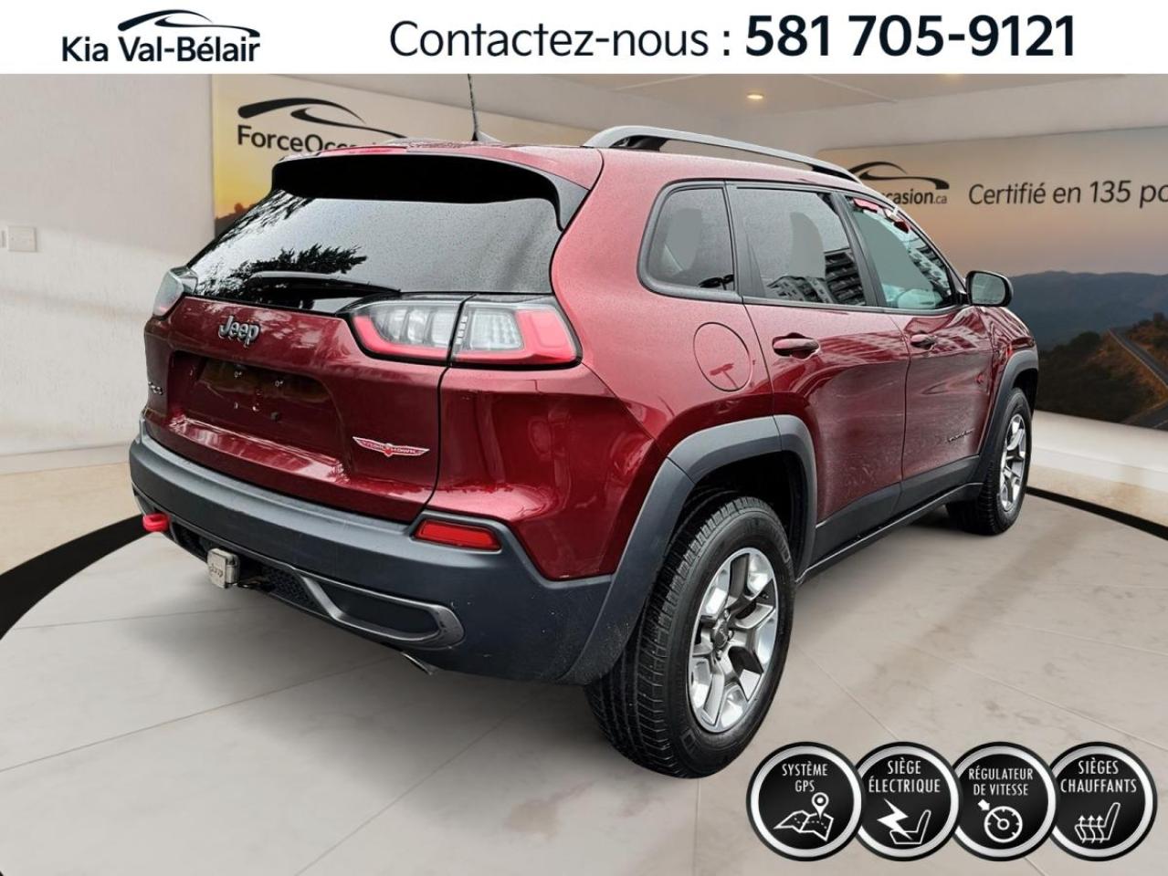 Used 2020 Jeep Cherokee TRAILHAWK *V6 *4X4 *GPS *CUIR *CAMERA *SIEGE ELEC. for sale in Québec, QC