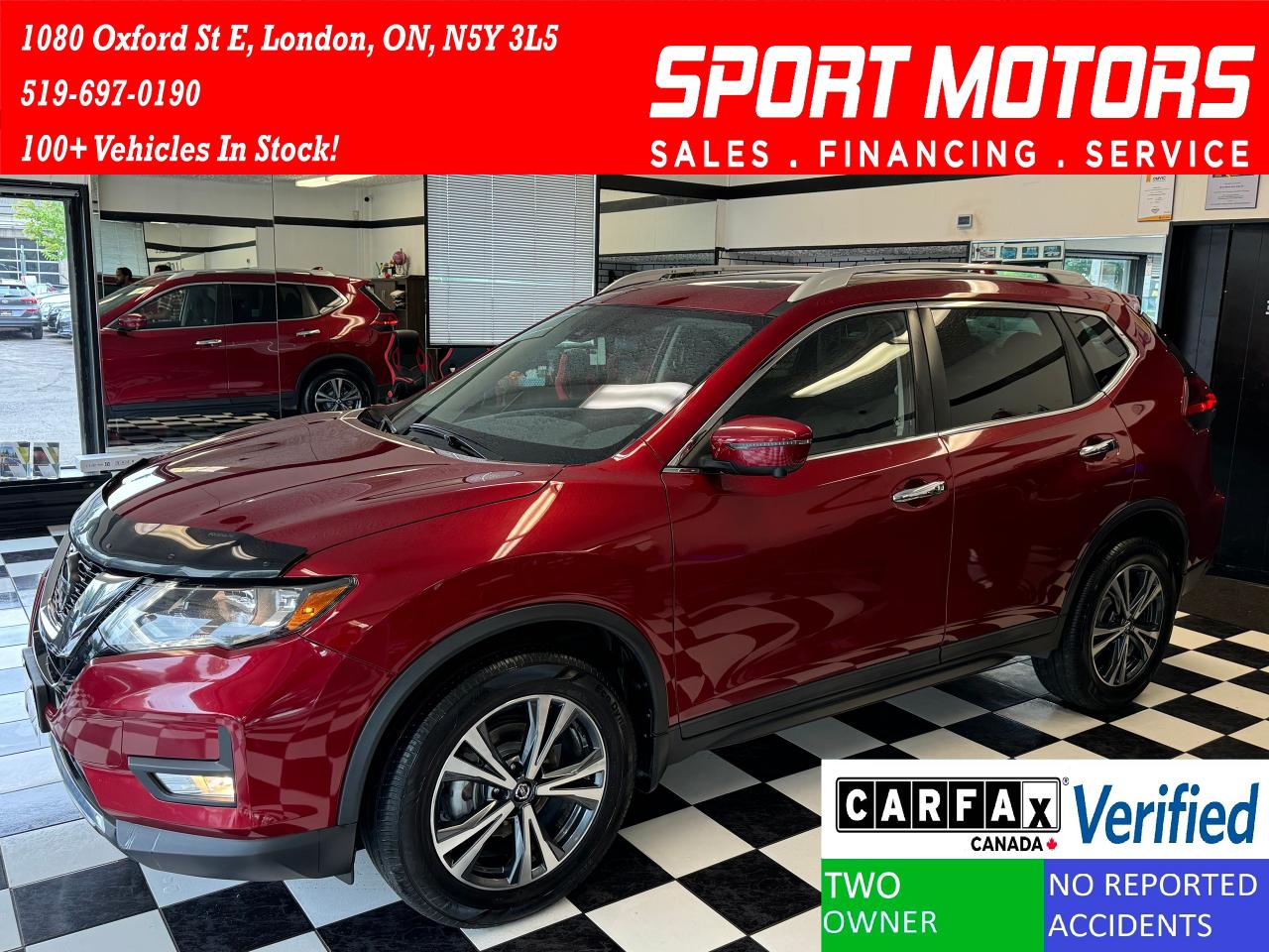 Used 2019 Nissan Rogue SV TECH+Roof+GPS+Adaptive Cruise+LKA+CLEAN CARFAX for sale in London, ON