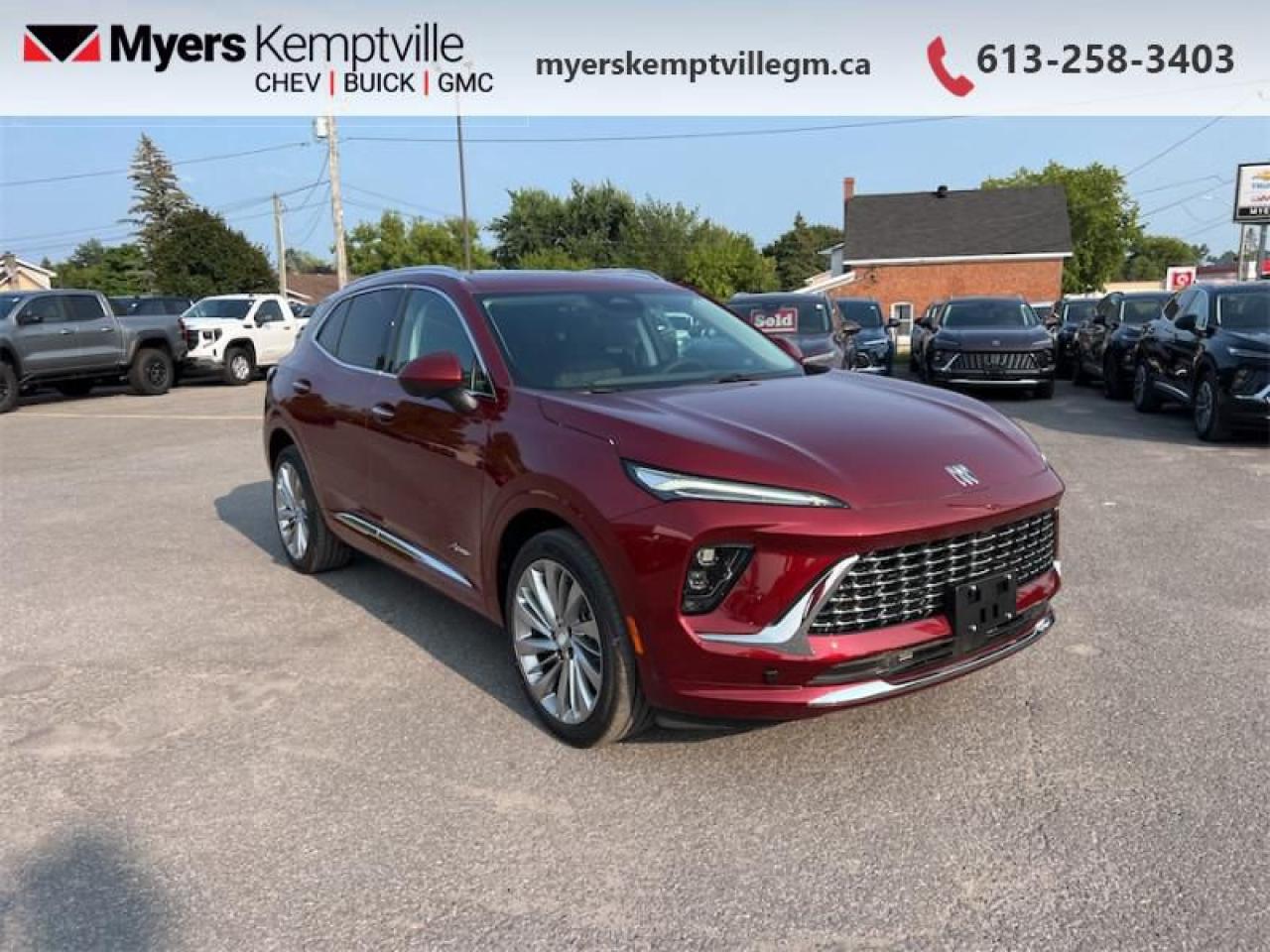 <b>Sunroof,  Cooled Seats,  HUD,  Bose Premium Audio,  Leather Seats!</b><br> <br> <br> <br>At Myers, we believe in giving our customers the power of choice. When you choose to shop with a Myers Auto Group dealership, you dont just have access to one inventory, youve got the purchasing power of an entire auto group behind you!<br> <br>   <br> <br>This Buick Envision has the space and versatility to get away with anything. Built to inspire confidence, this Envision doesnt just get you there, it helps you be your best. As boundless as your own imagination, this Envision was designed to inspire you with every drive. <br> <br> This cinnabar metallic SUV  has an automatic transmission and is powered by a  228HP 2.0L 4 Cylinder Engine.<br> <br> Our Envisions trim level is Avenir. This range-topping Avenir trim rewards you with a panoramic sunroof, ventilated and heated leather seats with massage function, a drivers head up display, and a sonorous 9-speaker Bose premium audio. Also standard include a power liftgate for rear cargo access, an HD surround vision system, a wireless charging pad for mobile devices, and an ultra-wide infotainment screen with wireless Apple CarPlay and Android Auto. Safety features include adaptive cruise control, blind zone steering assist, lane keep assist with lane departure warning, rear park assist, and rear cross traffic braking. Additional features also include remote engine start, keyless open, a heated steering wheel, and even more. This vehicle has been upgraded with the following features: Sunroof,  Cooled Seats,  Hud,  Bose Premium Audio,  Leather Seats,  360 Camera,  Wireless Charging Pad. <br><br> <br>To apply right now for financing use this link : <a href=https://www.myerskemptvillegm.ca/finance/ target=_blank>https://www.myerskemptvillegm.ca/finance/</a><br><br> <br/>    Incentives expire 2025-01-02.  See dealer for details. <br> <br>Your journey to better driving experiences begins in our inventory, where youll find a stunning selection of brand-new Chevrolet, Buick, and GMC models. If youre looking to get additional luxuries at a wallet-friendly price, dont just pick pre-owned -- choose from our selection of over 300 Myers Approved used vehicles! Our incredible sales team will match you with the car, truck, or SUV thats got everything youre looking for, and much more. o~o