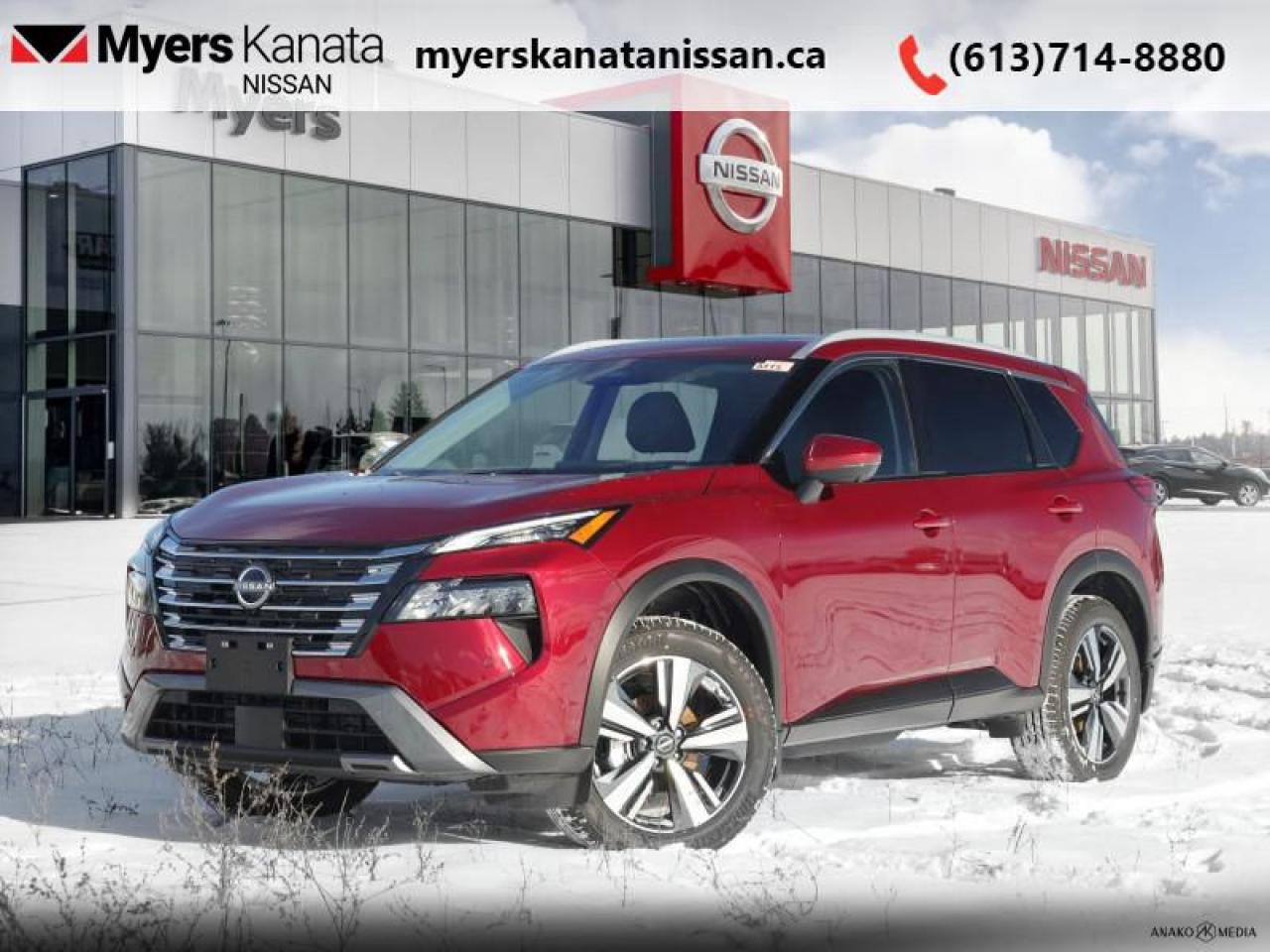 <b>Leather Seats,  Navigation,  360 Camera,  Moonroof,  Power Liftgate!</b><br> <br> <br> <br>  Thrilling power when you need it and long distance efficiency when you dont, this 2025 Rogue has it all covered. <br> <br>Nissan was out for more than designing a good crossover in this 2025 Rogue. They were designing an experience. Whether your adventure takes you on a winding mountain path or finding the secrets within the city limits, this Rogue is up for it all. Spirited and refined with space for all your cargo and the biggest personalities, this Rogue is an easy choice for your next family vehicle.<br> <br> This scarlet ember t SUV  has an automatic transmission and is powered by a  201HP 1.5L 3 Cylinder Engine.<br> <br> Our Rogues trim level is SL. Stepping up to this Rogue SL rewards you with 19-inch alloy wheels, leather upholstery, heated rear seats, a power moonroof, a power liftgate for rear cargo access, adaptive cruise control and ProPilot Assist. Also standard include heated front heats, a heated leather steering wheel, mobile hotspot internet access, proximity key with remote engine start, dual-zone climate control, and a 12.3-inch infotainment screen with NissanConnect, Apple CarPlay, and Android Auto. Safety features also include HD Enhanced Intelligent Around View Monitoring, lane departure warning, blind spot detection, front and rear collision mitigation, and rear parking sensors. This vehicle has been upgraded with the following features: Leather Seats,  Navigation,  360 Camera,  Moonroof,  Power Liftgate,  Adaptive Cruise Control,  Alloy Wheels. <br><br> <br/>    5.99% financing for 84 months. <br> Payments from <b>$690.58</b> monthly with $0 down for 84 months @ 5.99% APR O.A.C. ( Plus applicable taxes -  $621 Administration fee included. Licensing not included.    ).  Incentives expire 2025-01-02.  See dealer for details. <br> <br><br> Come by and check out our fleet of 40+ used cars and trucks and 110+ new cars and trucks for sale in Kanata.  o~o