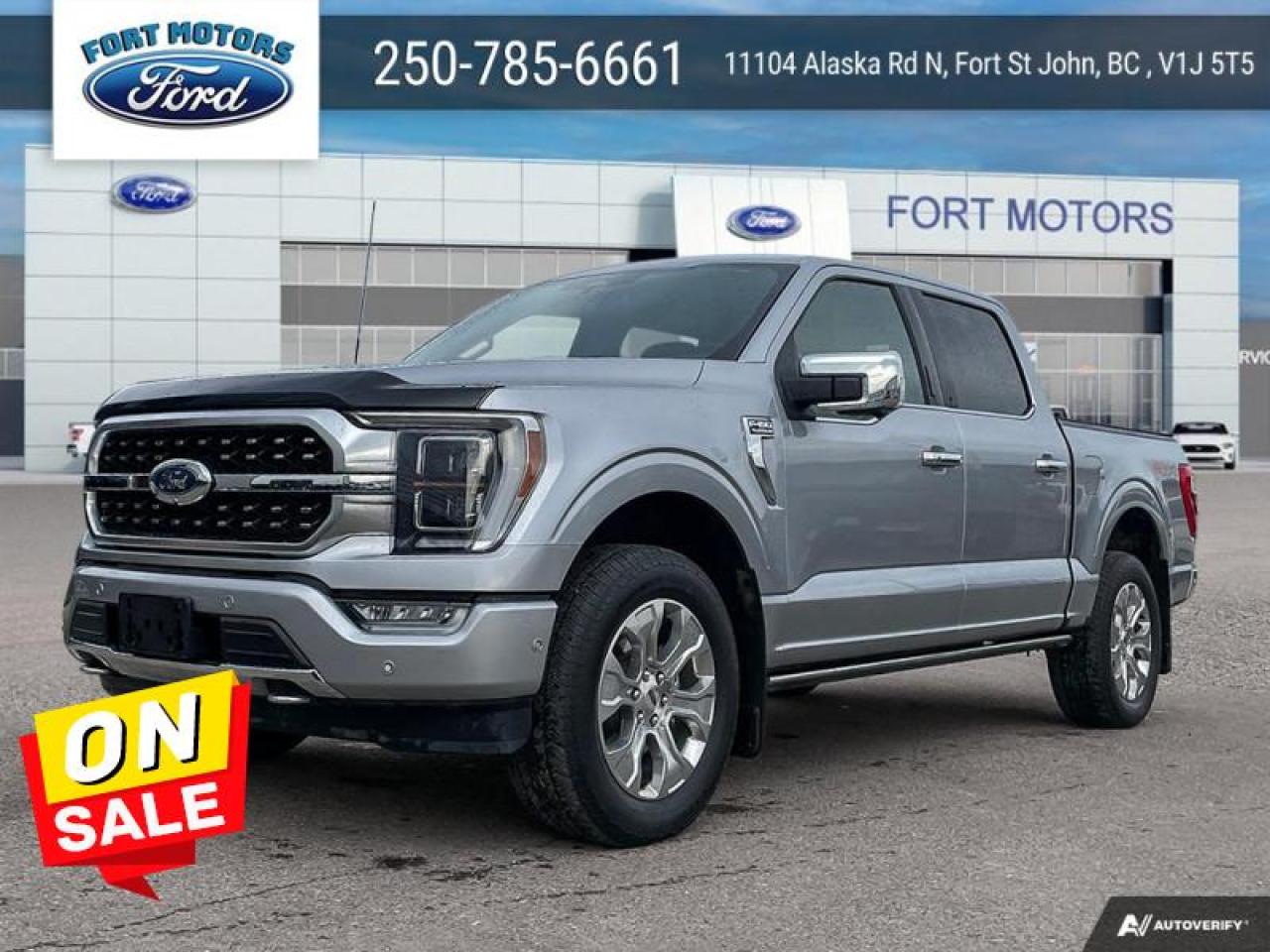 Used 2022 Ford F-150 Platinum  - Park Assist for sale in Fort St John, BC