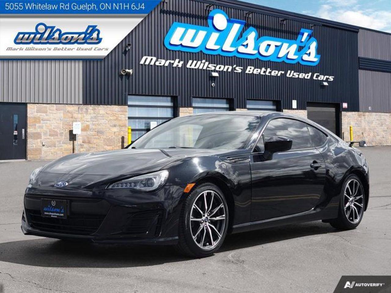 Look at this certified 2020 Subaru BRZ 6 Speed - 7 Info System Reverse Camera, 17 Alloys, Rear Spoiler. Its Manual transmission and 2.0 L engine will keep you going. This Subaru BRZ comes equipped with these options: USB Port, Rear Spoiler, Leather Steering Wheel, Air Conditioning, 17 Alloy Wheels, Tilt Steering Wheel, and Steering Radio Controls. See it for yourself at Mark Wilsons Better Used Cars, 5055 Whitelaw Road, Guelph, ON N1H 6J4.60+ years of World Class Service!650+ Live Market Priced VEHICLES! ONE MASSIVE LOCATION!No unethical Penalties or tricks for paying cash!Free Local Delivery Available!FINANCING! - Better than bank rates! 6 Months No Payments available on approved credit OAC. Zero Down Available. We have expert licensed credit specialists to secure the best possible rate for you and keep you on budget ! We are your financing broker, let us do all the leg work on your behalf! Click the RED Apply for Financing button to the right to get started or drop in today!BAD CREDIT APPROVED HERE! - You dont need perfect credit to get a vehicle loan at Mark Wilsons Better Used Cars! We have a dedicated licensed team of credit rebuilding experts on hand to help you get the car of your dreams!WE LOVE TRADE-INS! - Top dollar trade-in values!SELL us your car even if you dont buy ours! HISTORY: Free Carfax report included.Certification included! No shady fees for safety!EXTENDED WARRANTY: Available30 DAY WARRANTY INCLUDED: 30 Days, or 3,000 km (mechanical items only). No Claim Limit (abuse not covered)5 Day Exchange Privilege! *(Some conditions apply)CASH PRICES SHOWN: Excluding HST and Licensing Fees.2019 - 2024 vehicles may be daily rentals. Please inquire with your Salesperson.We have made every reasonable attempt to ensure options are correct but please verify with your sales professional60+ years of World Class Service!650+ Live Market Priced VEHICLES! ONE MASSIVE LOCATION!No unethical Penalties or tricks for paying cash!Free Local Delivery Available!FINANCING! - Better than bank rates! 6 Months No Payments available on approved credit OAC. Zero Down Available. We have expert licensed credit specialists to secure the best possible rate for you and keep you on budget ! We are your financing broker, let us do all the leg work on your behalf! Click the RED Apply for Financing button to the right to get started or drop in today!BAD CREDIT APPROVED HERE! - You dont need perfect credit to get a vehicle loan at Mark Wilsons Better Used Cars! We have a dedicated licensed team of credit rebuilding experts on hand to help you get the car of your dreams!WE LOVE TRADE-INS! - Top dollar trade-in values!SELL us your car even if you dont buy ours! HISTORY: Free Carfax report included.Certification included! No shady fees for safety!EXTENDED WARRANTY: Available30 DAY WARRANTY INCLUDED: 30 Days, or 3,000 km (mechanical items only). No Claim Limit (abuse not covered)5 Day Exchange Privilege! *(Some conditions apply)CASH PRICES SHOWN: Excluding HST and Licensing Fees.2019 - 2024 vehicles may be daily rentals. Please inquire with your Salesperson.We have made every reasonable attempt to ensure options are correct but please verify with your sales professional