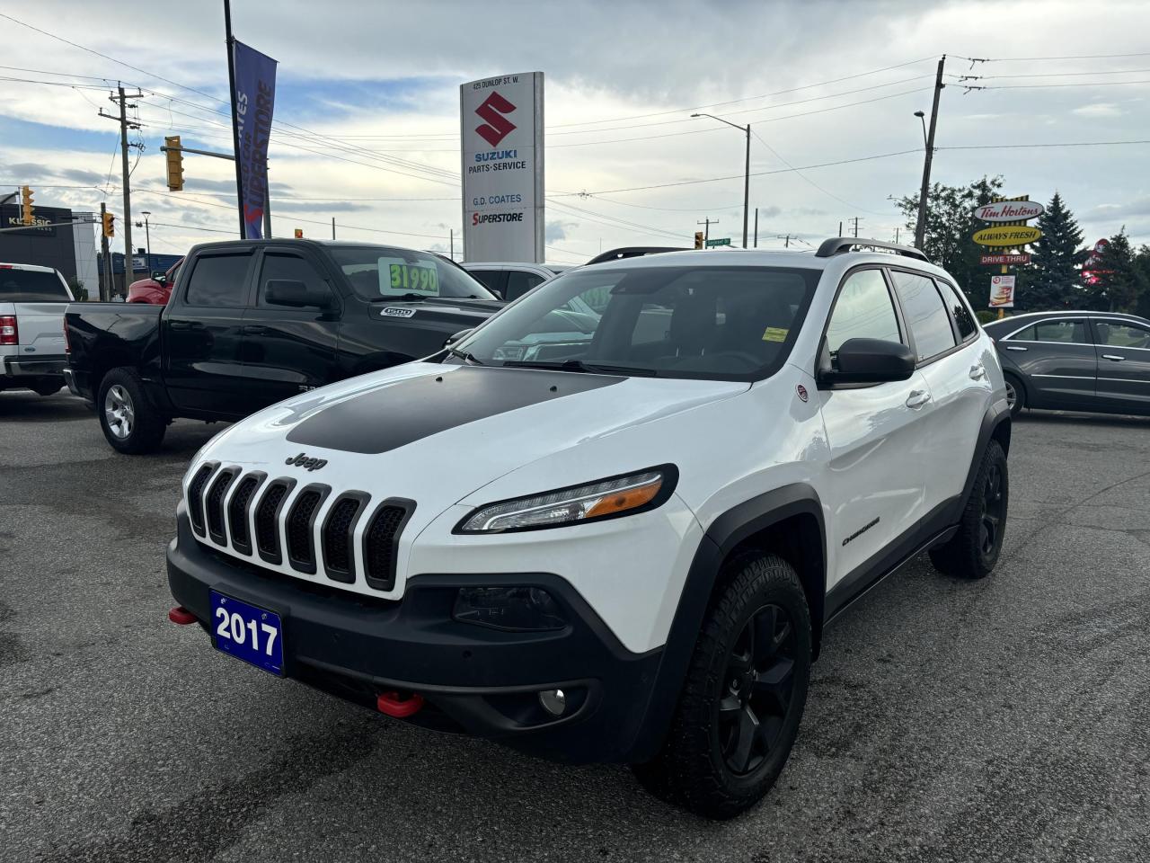 Used 2017 Jeep Cherokee Trailhawk 4x4 ~Nav ~Camera ~Leather ~Pano Moonroof for sale in Barrie, ON