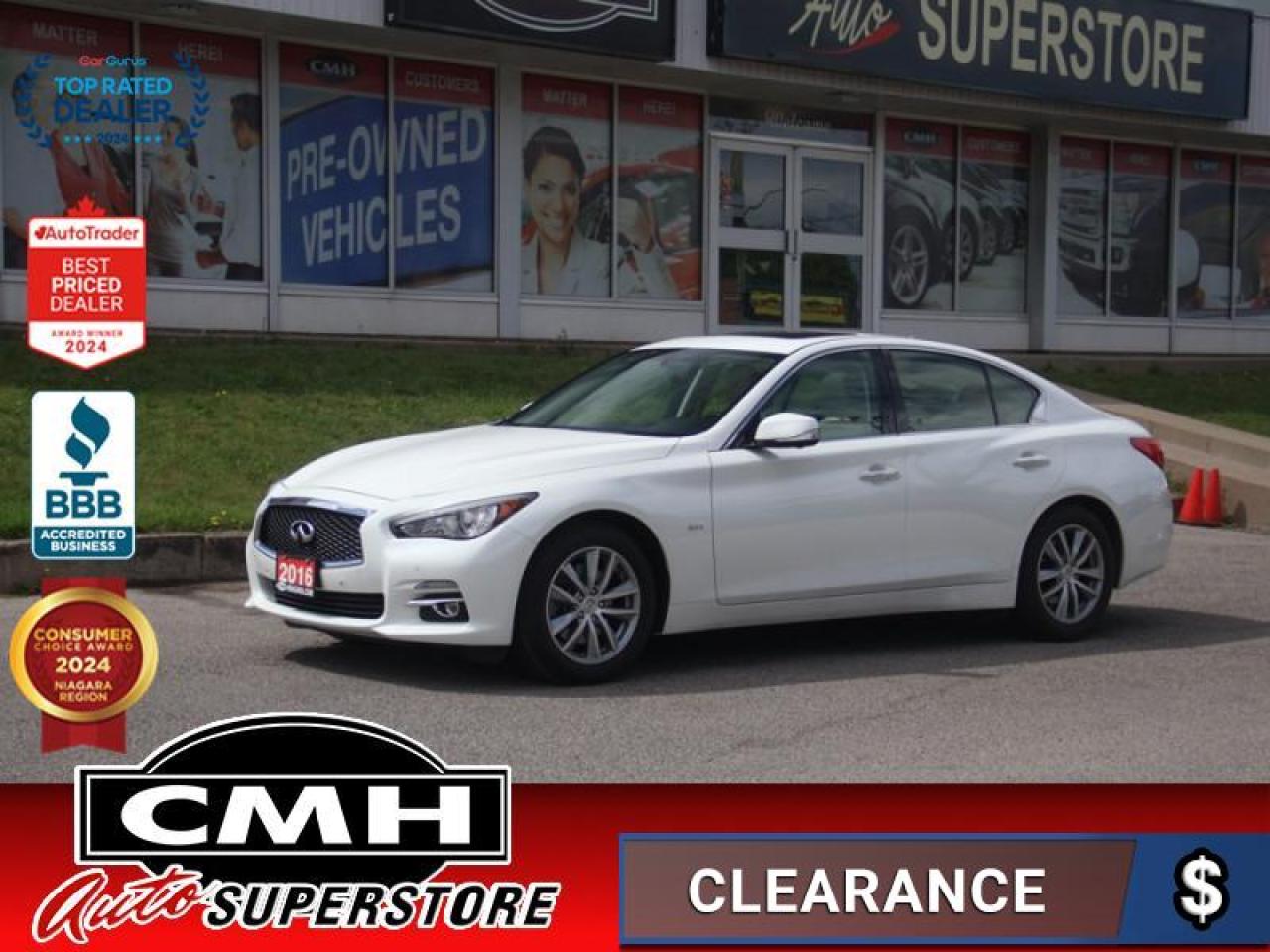 Used 2016 Infiniti Q50 2.0t  **PREMIUM + LEATH + NAV PKG** for sale in St. Catharines, ON