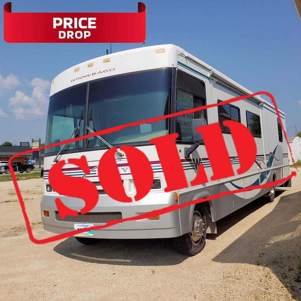 <p data-start=83 data-end=223><span style=text-decoration: underline;><strong>SOLD !</strong></span></p><p data-start=83 data-end=223><span style=text-decoration: underline;><strong>Price Reduced for immediate sale.&nbsp;</strong></span></p><p data-start=83 data-end=223><span style=text-decoration: underline;><strong>Consignment NO GST !</strong></span></p><p data-start=83 data-end=223>🚐 <strong data-start=86 data-end=139>FOR SALE: 1999 Winnebago Brave &ndash; Road Trip Ready!</strong> 🛣️<br data-start=143 data-end=146 /><strong data-start=146 data-end=223>&nbsp;Odometer: 149,368 km |&nbsp; Safety Included!</strong></p><p data-start=225 data-end=429>Take your next adventure to the highway with this <strong data-start=275 data-end=299>1999 Winnebago Brave</strong>, powered by a <strong data-start=314 data-end=353>reliable Ford Triton V10 gas engine</strong> &mdash; known for its strength, durability, and smooth performance on long hauls.</p><p data-start=431 data-end=832>✅ <strong data-start=433 data-end=490>Ford 6.8L Triton V10 Gas Engine &ndash; Strong & Dependable</strong><br data-start=490 data-end=493 />✅ <strong data-start=495 data-end=531>149,368 km &ndash; Low KM for the Year</strong><br data-start=531 data-end=534 />✅ <strong data-start=536 data-end=588>Fresh Safety Inspection &ndash; Certified & Road-Ready</strong><br data-start=588 data-end=591 />✅ <strong data-start=593 data-end=646>Fully Equipped Kitchen (Fridge, Stove, Microwave)</strong><br data-start=646 data-end=649 />✅ <strong data-start=651 data-end=684>Bathroom with Shower & Toilet</strong><br data-start=684 data-end=687 data-is-only-node= />✅ <strong data-start=689 data-end=715>Sleeps 4&ndash;6 Comfortably</strong><br data-start=715 data-end=718 />✅ <strong data-start=720 data-end=752>Tons of Storage Inside & Out</strong><br data-start=752 data-end=755 />✅ <strong data-start=757 data-end=790>Smooth Automatic Transmission</strong><br data-start=790 data-end=793 />✅ <strong data-start=795 data-end=832>Drives Great &ndash; Starts Every Time!</strong></p><p data-start=834 data-end=945>🛠️ <strong data-start=838 data-end=880>Mechanically Sound&nbsp;</strong><br data-start=880 data-end=883 />🧼 <strong data-start=886 data-end=945>Clean, Well-Maintained Interior&nbsp;</strong></p><p data-start=947 data-end=1112>Perfect for weekend getaways, cross-country road trips, or even full-time RV living. This classic Winnebago Brave is ready for the road &mdash; just pack your bags and go!</p><p>&nbsp;</p><p data-start=1114 data-end=1190>📞 <strong data-start=1117 data-end=1190>Call or Text 204-541-1277 Today to Schedule a Viewing.</strong></p><p data-start=1114 data-end=1190>&nbsp;</p><p data-start=1114 data-end=1190><strong data-start=1117 data-end=1190>Dealer Permit 4821</strong></p>