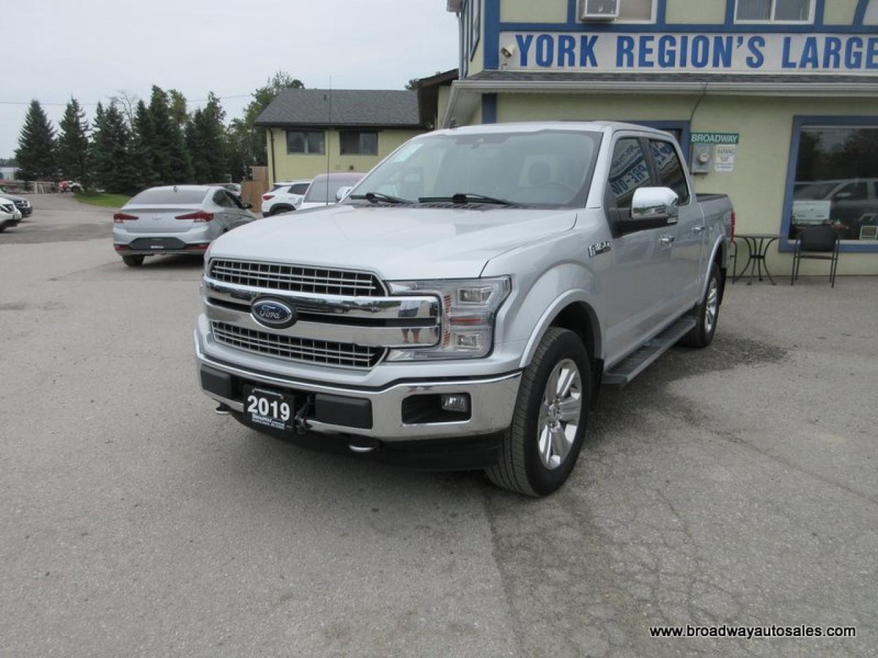 2019 Ford F-150 GREAT VALUE LARIAT-MODEL 5 PASSENGER 3.5L - ECO-BOOST.. 4X4.. CREW-CAB.. SHORTY.. NAVIGATION.. SUNROOF.. LEATHER.. HEATED/AC SEATS.. BACK-UP CAMERA.. Photo