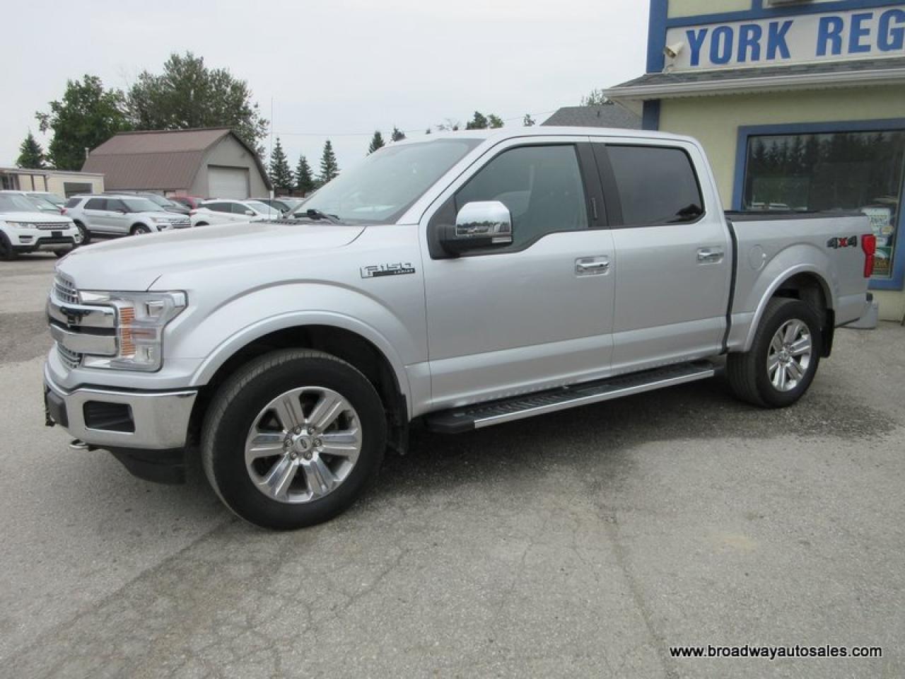 2019 Ford F-150 GREAT VALUE LARIAT-MODEL 5 PASSENGER 3.5L - ECO-BOOST.. 4X4.. CREW-CAB.. SHORTY.. NAVIGATION.. SUNROOF.. LEATHER.. HEATED/AC SEATS.. BACK-UP CAMERA.. Photo