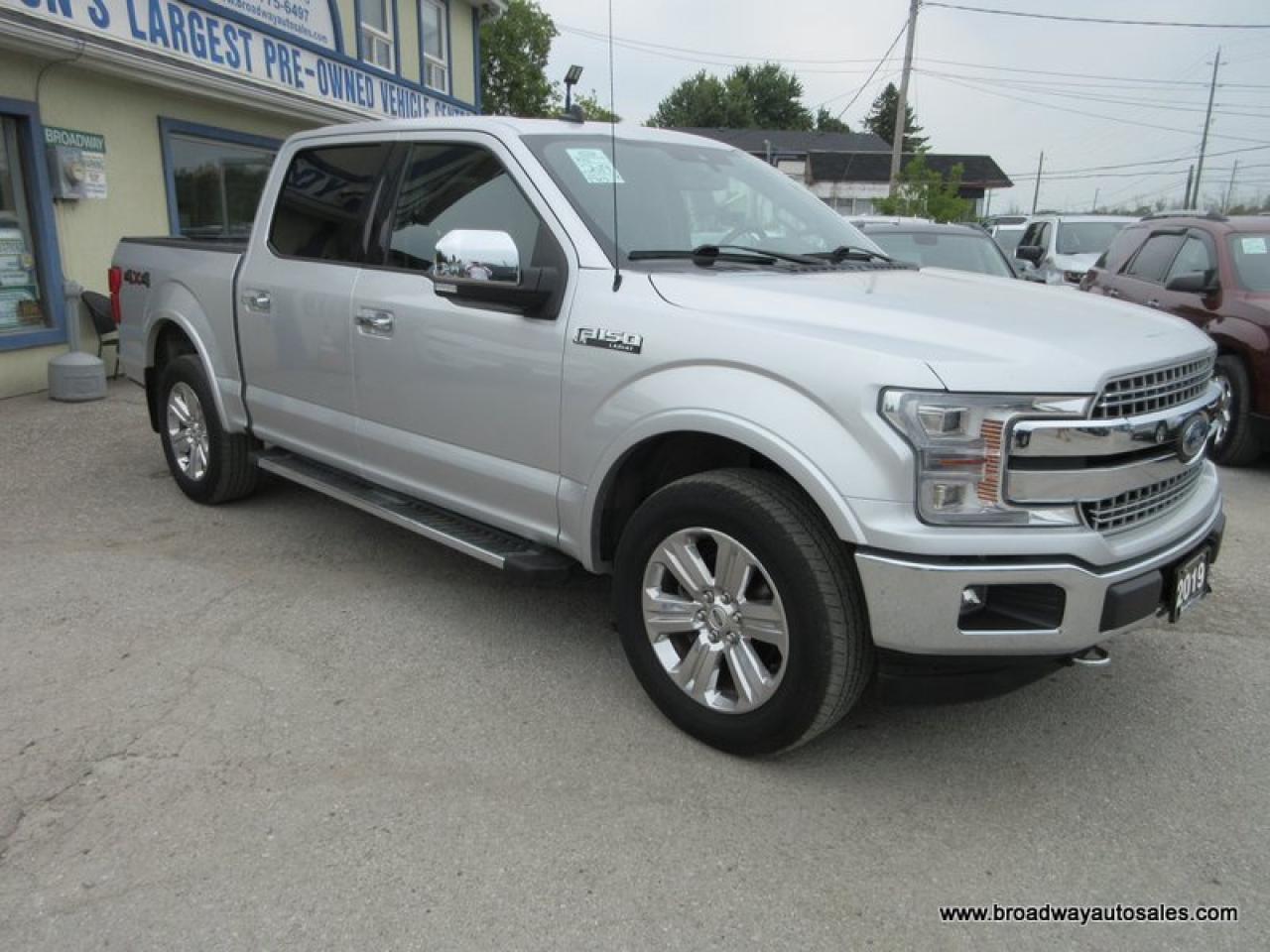 2019 Ford F-150 GREAT VALUE LARIAT-MODEL 5 PASSENGER 3.5L - ECO-BOOST.. 4X4.. CREW-CAB.. SHORTY.. NAVIGATION.. SUNROOF.. LEATHER.. HEATED/AC SEATS.. BACK-UP CAMERA.. Photo