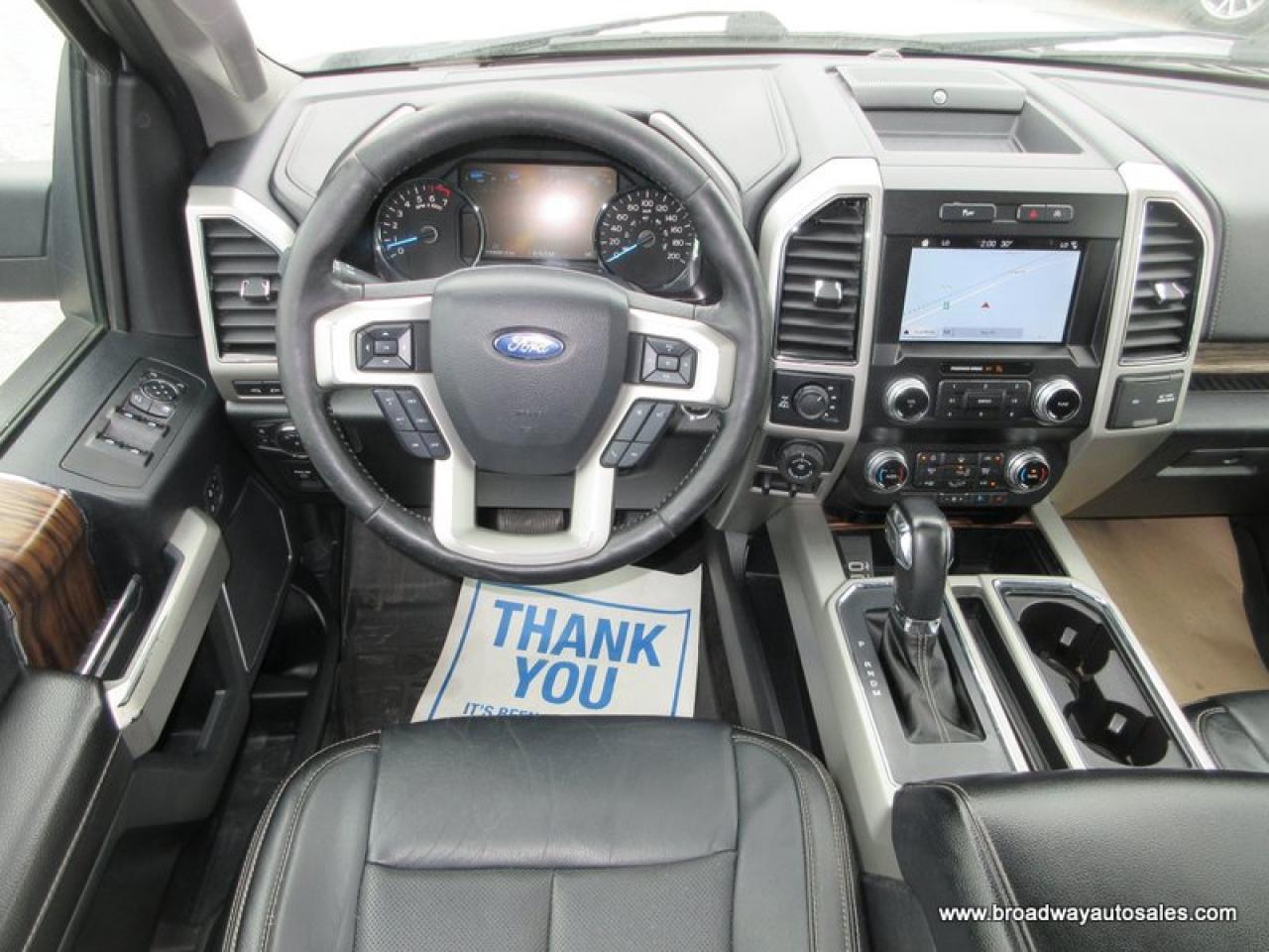 2019 Ford F-150 GREAT VALUE LARIAT-MODEL 5 PASSENGER 3.5L - ECO-BOOST.. 4X4.. CREW-CAB.. SHORTY.. NAVIGATION.. SUNROOF.. LEATHER.. HEATED/AC SEATS.. BACK-UP CAMERA.. Photo