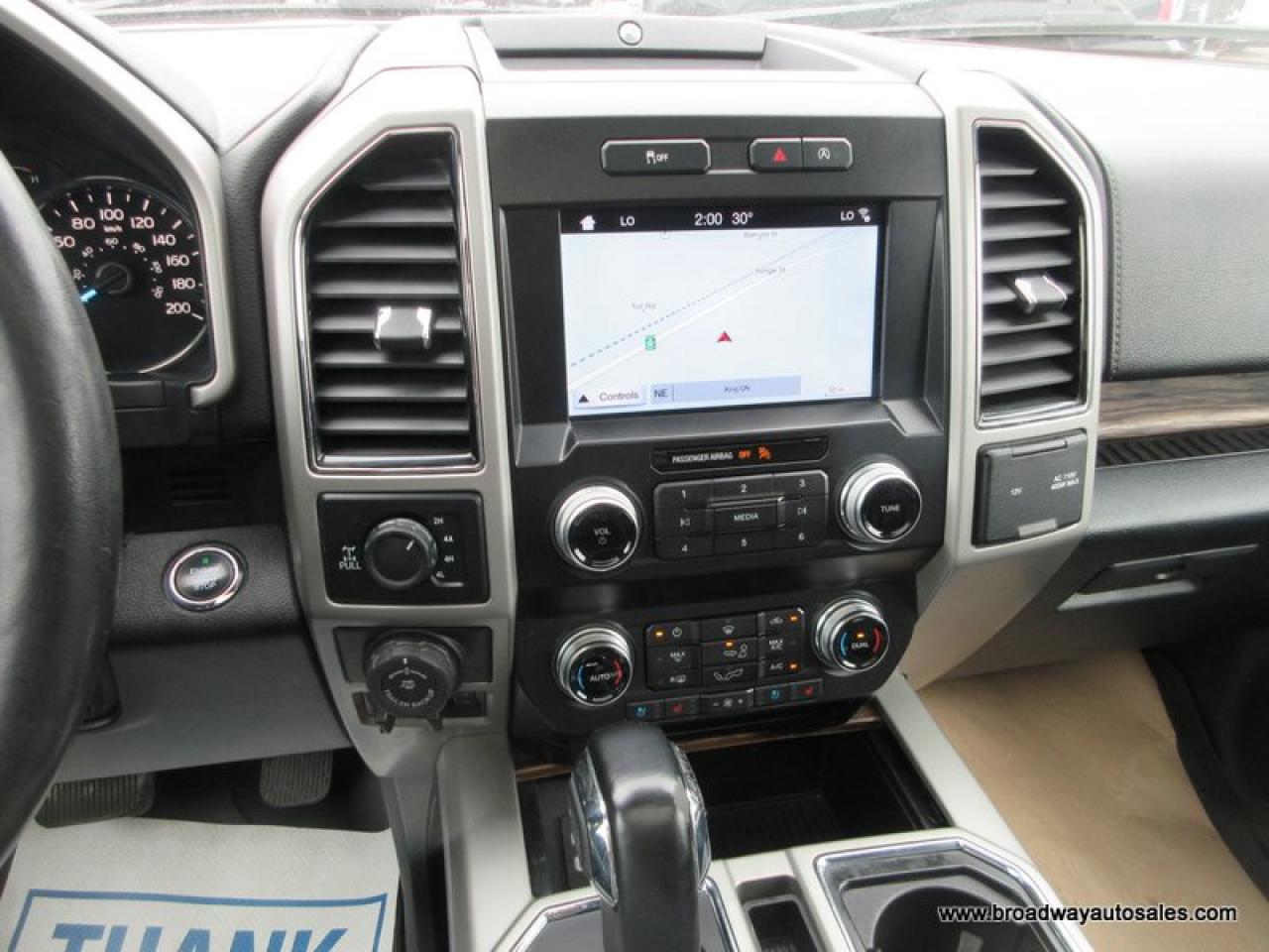 2019 Ford F-150 GREAT VALUE LARIAT-MODEL 5 PASSENGER 3.5L - ECO-BOOST.. 4X4.. CREW-CAB.. SHORTY.. NAVIGATION.. SUNROOF.. LEATHER.. HEATED/AC SEATS.. BACK-UP CAMERA.. Photo