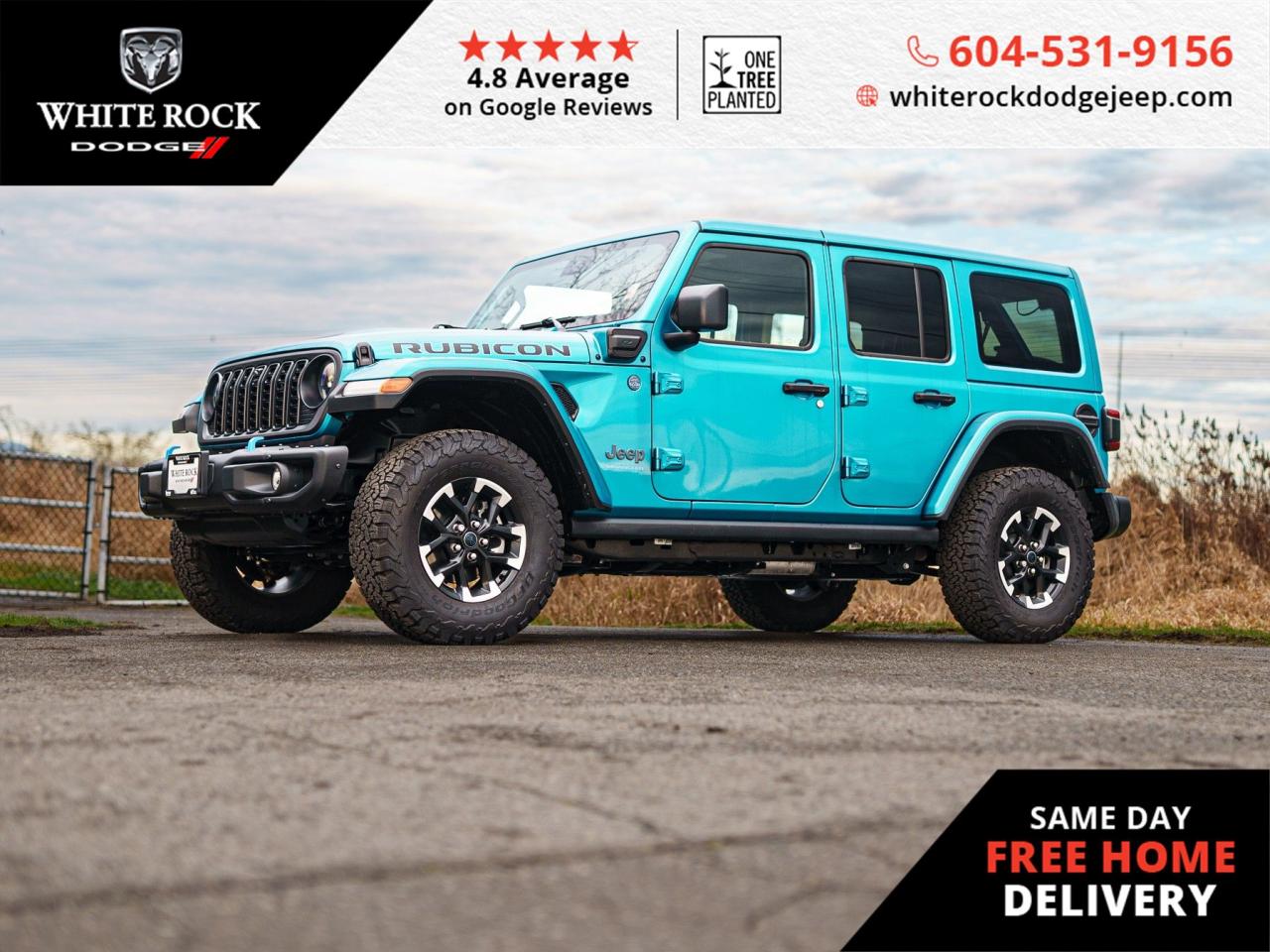 Embrace the future with ELECTRONIC STABILITY, ALLOY WHEELS, TRAILER SWAY CONTROL, SKID PLATES. This 2024 Jeep Wrangler 4xe Rubicon is where legendary capability meets the latest in automotive technology, wrapped in a stunning White exterior with a sleek Black interior.<p><p>Beneath the hood lies a 2.0L 4cyl engine, seamlessly integrated with a hybrid system, paired with an 8-Speed Automatic Transmission for an exhilarating yet eco-conscious drive. With its 4x4 drivetrain, this Jeep Wrangler is not just a vehicle, its a promise of adventure, ready to tackle any terrain with confidence and poise.<p><p>As you step inside, youre greeted by the luxury of AUTOMATIC TEMPERATURE CONTROL and the convenience of REMOTE KEYLESS ENTRY. The ACOUSTIC PEDESTRIAN PROTECTION ensures your presence is known, while the REGENERATIVE BRAKES efficiently recycle energy. For those who tow, the TRAILER HITCH is ready for your gear, complemented by ILLUMINATED ENTRY for those late-night returns.<p><p>Safety is paramount with features like TRACTION CONTROL and 4 WHEEL DISC BRAKES, providing peace of mind on every journey. And for the tech-savvy, WIRELESS PHONE CONNECTIVITY keeps you in touch while on the move.<p><p>This is not just any new vehicle; its a statement of power, efficiency, and uncompromised capability. Come and see what makes the Jeep Wrangler 4xe Rubicon an icon of the off-road world. Stock Number: R202755.