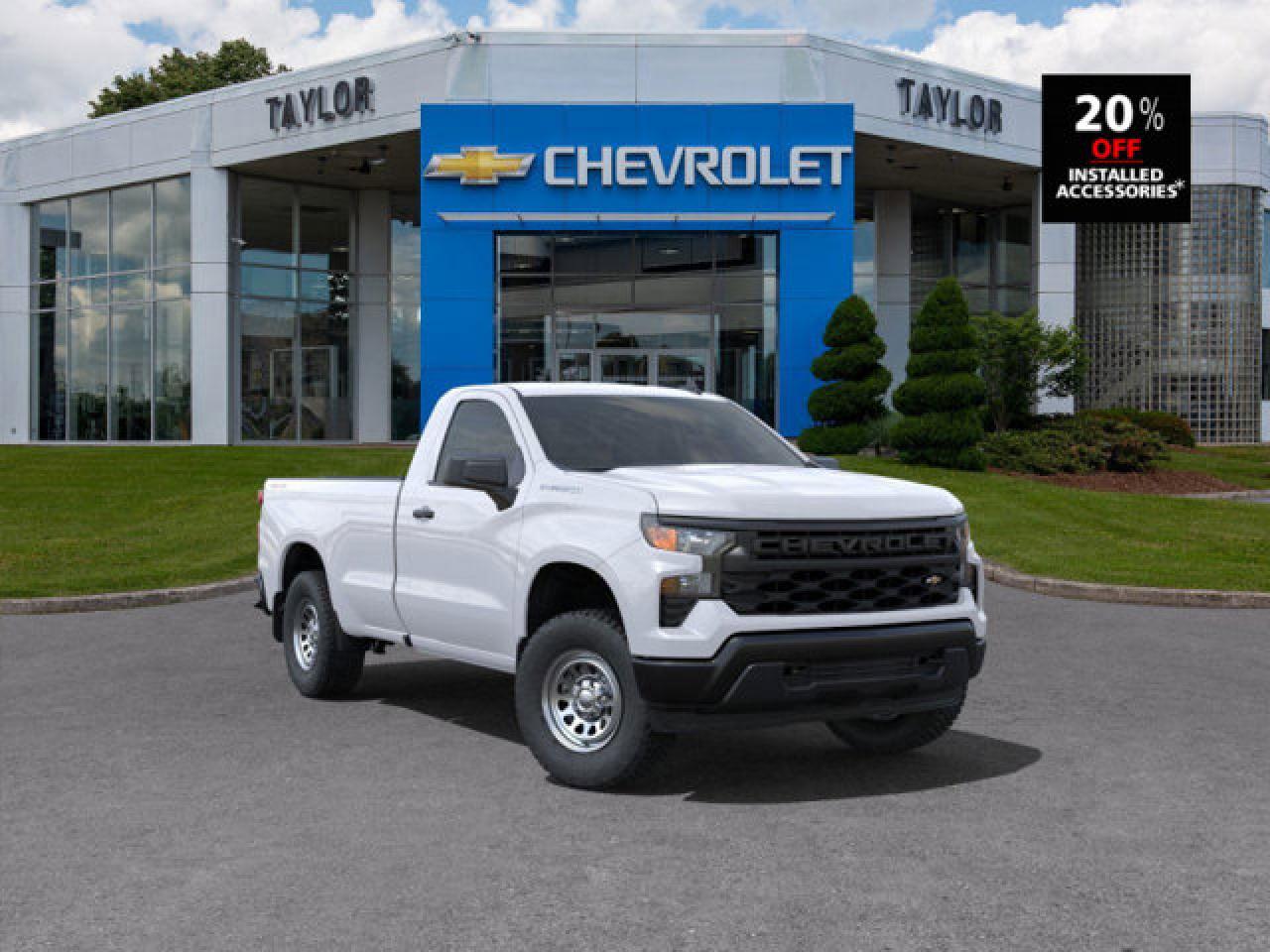 New 2024 Chevrolet Silverado 1500 Work Truck-  Android Auto for sale in Kingston, ON