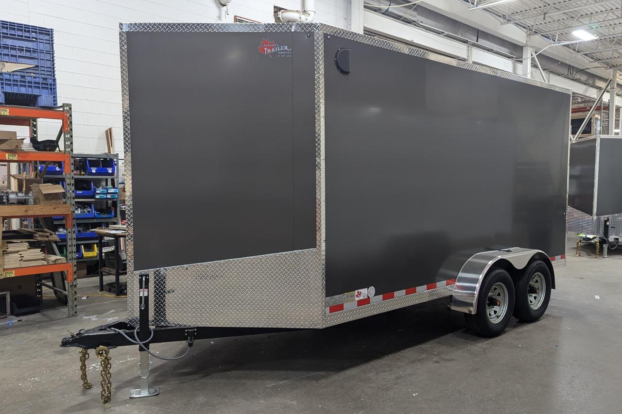 New 2024 Canadian Trailer Company 7x14 V Nose Cargo Trailer Steel tandem axle for sale in Guelph, ON