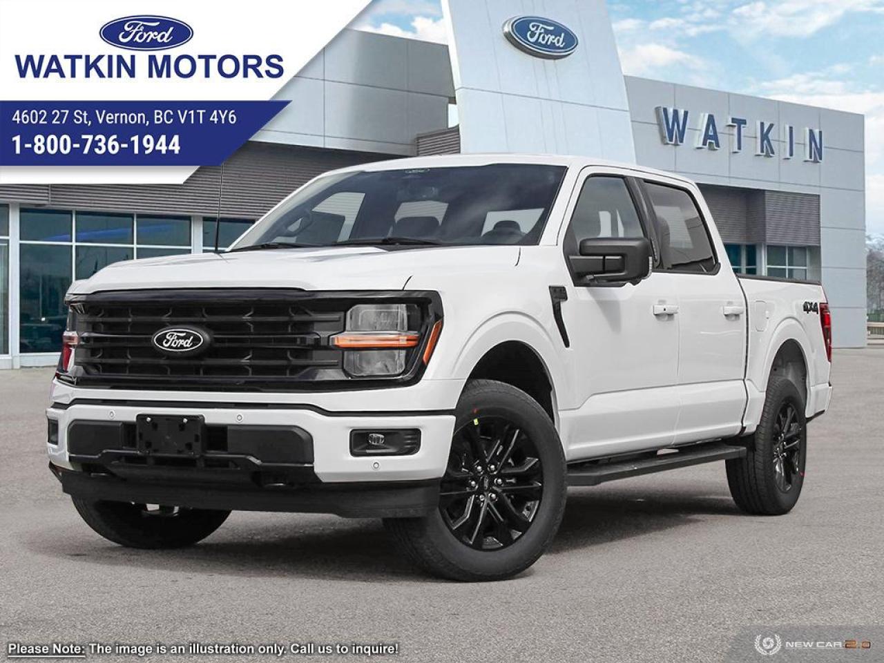 <p>Looking for a powerful and versatile pickup truck that can handle any job? Look no further than the brand new 2024 Ford F-150 XLT at Watkin Motors Ford! This Oxford White beauty boasts a robust 3.5L V6 Turbo engine and a 4-wheel drive system, making it capable of tackling any terrain. Step inside and enjoy the comfort of its leather-appointed interior, complete with a 12 Productivity Screen and dual-zone electronic climate control.</p><p>The F-150 XLT is loaded with features that enhance safety, convenience, and performance. From its advanced safety technology like 360-degree camera and trailer sway control, to its practical power tailgate lock and easy fuel capless filler, this truck is designed to make your life easier. The XLT also offers a range of premium features for a truly luxurious experience, including LED headlamps and fog lamps, illuminated entry, and power-adjustable mirrors.</p><p>Here are five of the most enticing features that set the 2024 F-150 XLT apart:</p><ul><li><strong>360-Degree Camera:</strong> Get a complete view of your surroundings with the 360-degree camera system, making maneuvering in tight spaces a breeze.</li><li><strong>12 Productivity Screen:</strong> Stay connected and in control with the large, high-resolution touchscreen display for navigation, entertainment, and more.</li><li><strong>Power Tailgate Lock:</strong> Secure your cargo with ease using the convenient power tailgate lock.</li><li><strong>LED Headlamps & Fog Lamps:</strong> Benefit from improved visibility and a stylish look with the advanced lighting technology.</li><li><strong>Trailer Sway Control:</strong> Experience greater confidence and stability when towing with the advanced trailer sway control system.</li></ul><p>Visit Watkin Motors Ford today and experience the power and versatility of the 2024 Ford F-150 XLT for yourself!</p><p><em>Powered by AutoIntelligence™ AI</em></p>