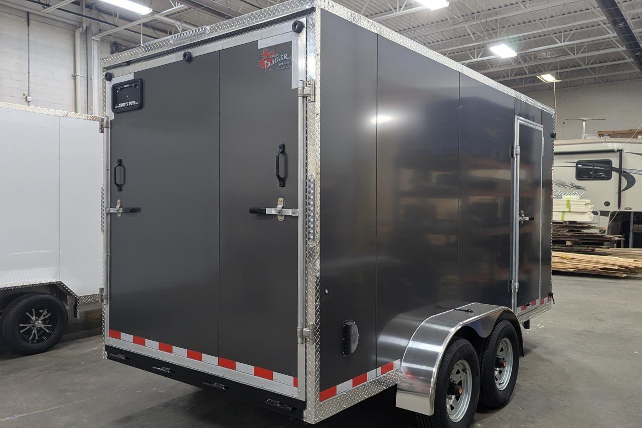 2024 Canadian Trailer Company 7x14 V Nose Cargo Trailer Steel tandem axle