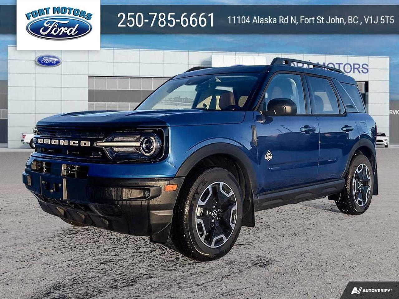 <p>Get ready to conquer any terrain in style with this brand new 2024 Ford Bronco Sport Outer Banks® from Fort Motors. This rugged yet refined SUV boasts a striking Atlas Blue Metallic exterior that turns heads wherever you go. Step inside and be greeted by a luxurious Brown interior, complete with premium trim and thoughtful details.</p>
<p>This Bronco Sport is packed with features designed to enhance your driving experience.  From the powerful 1.5L EcoBoost engine to the smooth 8-speed automatic transmission, every journey is a thrill.  The advanced Ford Co-Pilot360 Assist+ suite provides peace of mind with its comprehensive safety features, while the power moonroof lets you soak in the sunshine.</p>
<p>Here are five features that will make you fall in love with this Bronco Sport:</p>
<ul>
<li><strong>Atlas Blue Metallic Exterior:</strong>  Turn heads with this bold and eye-catching color.</li>
<li><strong>Power Moonroof:</strong>  Enjoy the open air and stunning views with the touch of a button.</li>
<li><strong>B&O Sound System with 10 Speakers:</strong>  Immerse yourself in rich, high-fidelity audio.</li>
<li><strong>Ford Co-Pilot360 Assist+:</strong>  Drive with confidence knowing you have advanced safety features at your fingertips.</li>
<li><strong>Class II Trailer Tow Package:</strong>  Ready for adventure?  This Bronco Sport can handle your towing needs.</li>
</ul>
<p>Visit Fort Motors today to experience this incredible Bronco Sport for yourself.</p>
<p><em>Powered by AutoIntelligence™ AI</em></p>
