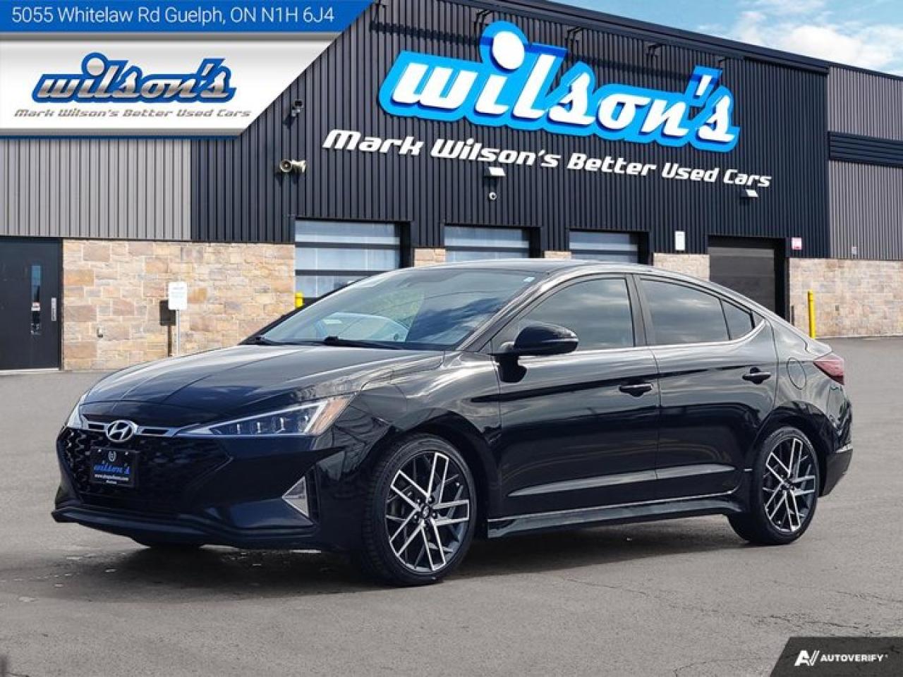 Used 2020 Hyundai Elantra Sport Sedan - Leather, Sunroof, CarPlay+Android, Heated Seats+Steering, Rear Camera & Much More! for sale in Guelph, ON