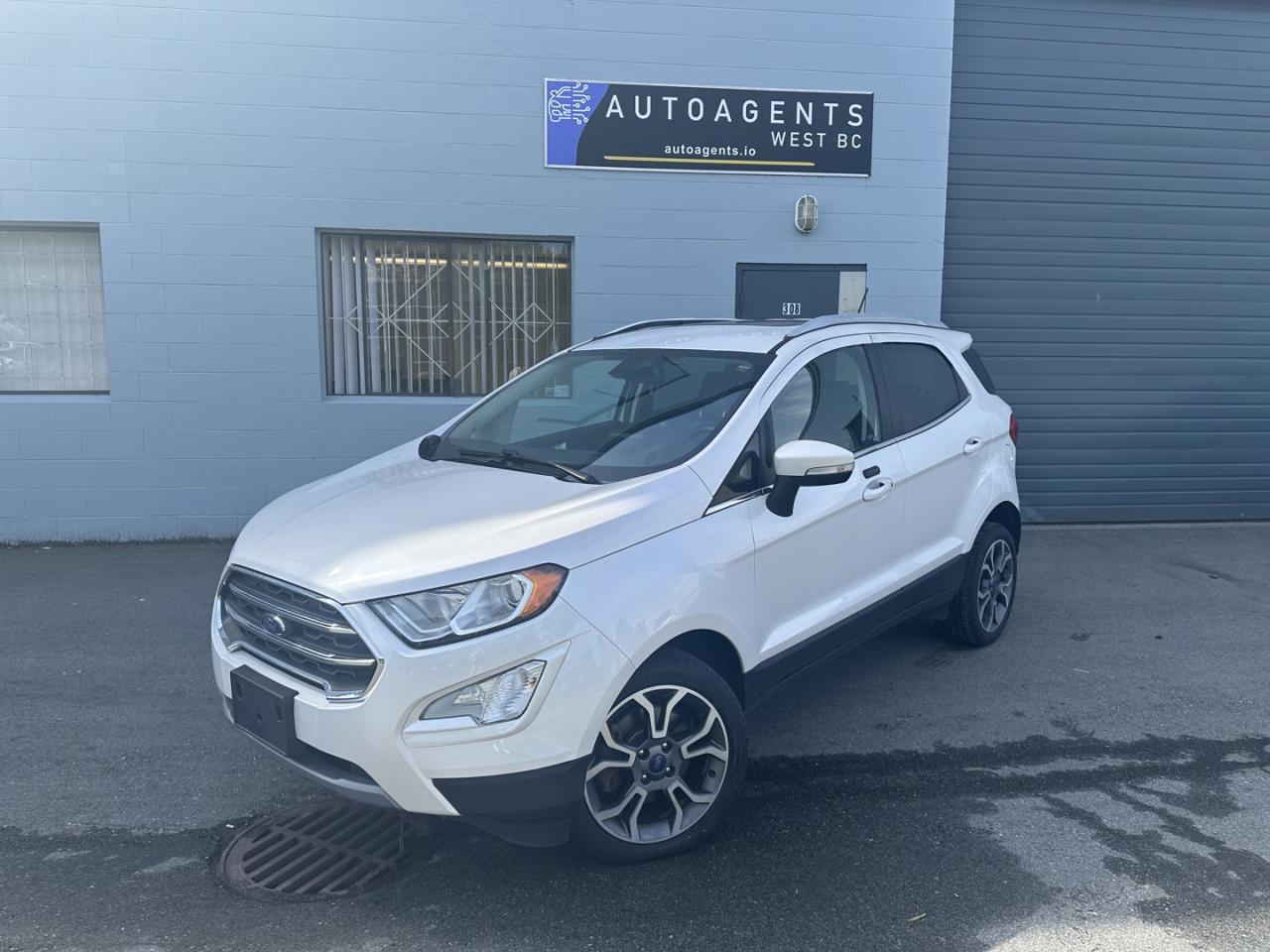 <div>Introducing the 2018 Ford EcoSport Titanium in eye-catching Diamond Whitea compact SUV that perfectly combines style, efficiency, and modern technology. With 89,806 km on the odometer and a spotless accident history, this EcoSport is in excellent condition, ready to take on your daily commutes and weekend adventures.</div><br /><div>Under the hood, the EcoSport Titanium is powered by a fuel-efficient 2.0L 4-cylinder engine, delivering a balance of performance and economy. Its intelligent all-wheel-drive system provides enhanced traction and stability, making it a reliable choice in various driving conditions, from city streets to winding country roads.</div><br /><div>Step inside, and youll be welcomed by a well-appointed interior featuring premium leather-trimmed seats, a power-adjustable drivers seat, and a spacious cabin designed for comfort and convenience. The EcoSports advanced infotainment system includes an 8-inch touchscreen with Fords SYNC 3, Apple CarPlay, and Android Auto, ensuring seamless connectivity on the go. Enjoy your favorite tunes through the B&O Play premium sound system, offering exceptional audio quality.</div><br /><div>Safety is a top priority in the 2018 EcoSport Titanium, with features like a rearview camera, blind-spot monitoring, and rear cross-traffic alert providing added confidence behind the wheel. Additional conveniences such as keyless entry with push-button start, a power sunroof, and a hands-free power liftgate make every journey more enjoyable.</div><br /><div>With its stylish design, impressive efficiency, and a host of modern amenities, the 2018 Ford EcoSport Titanium in Diamond White is the perfect compact SUV for those who value both practicality and sophistication.</div><br /><div>Home delivery/Canada-wide shipping available. 3rd party inspections are always welcome. Financing available OAC, all credit types approved. Trades are welcome. Dealer #D50184.</div>