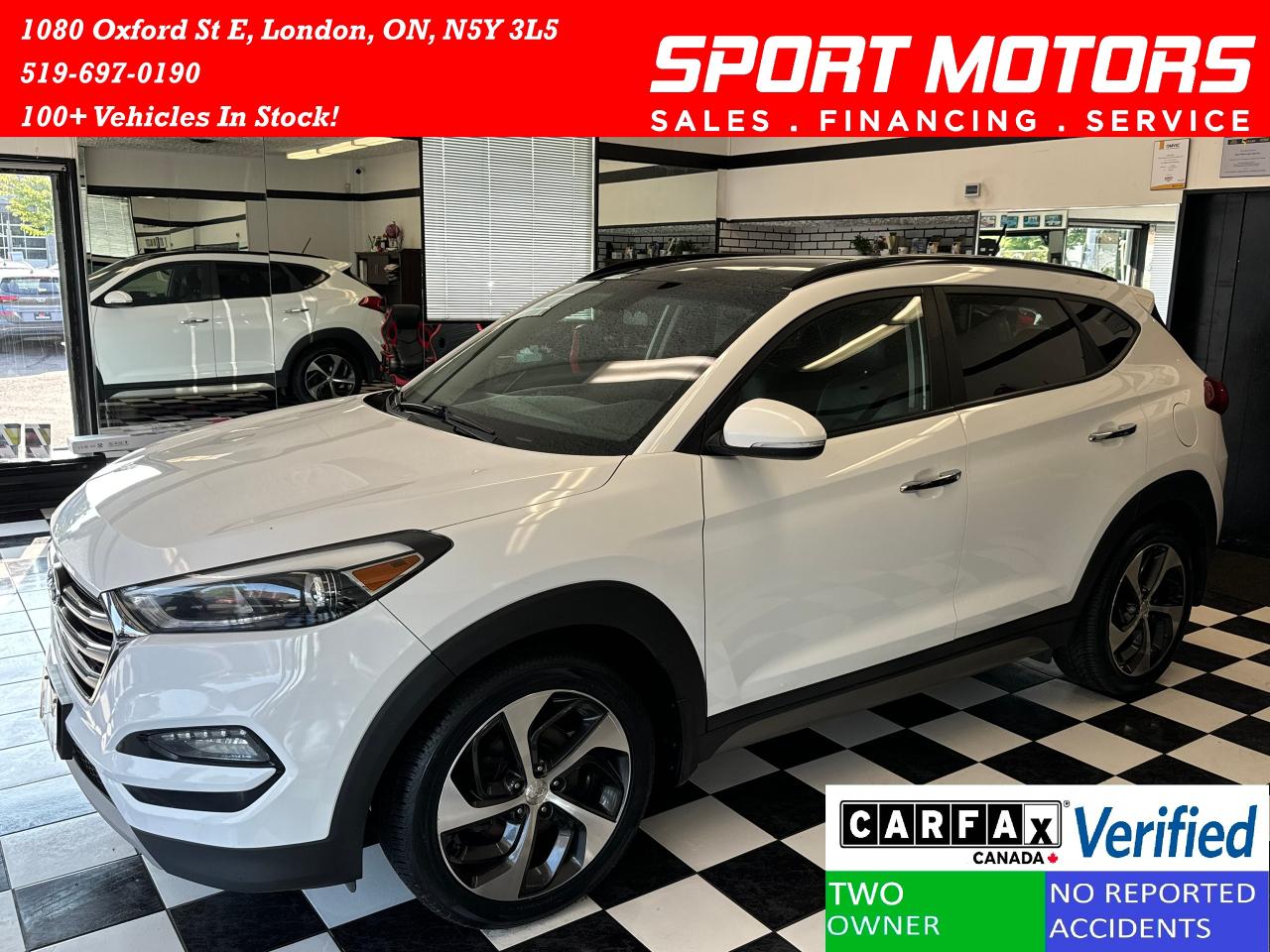 2017 Hyundai Tucson SE 1.6 Turbo AWD+Roof+Heated Leather+CLEAN CARFAX