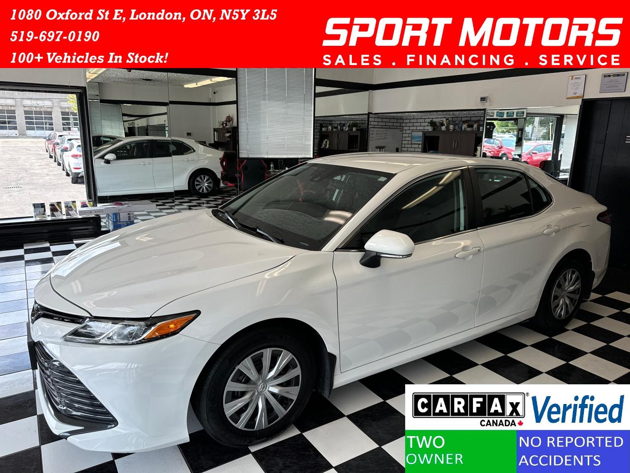 Used 2019 Toyota Camry LE+Camera+Adaptive Cruise+ApplePlay+CLEAN CARFAX for sale in London, ON