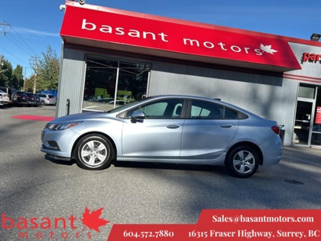 Used 2018 Chevrolet Cruze Low KMs, Fuel Efficient, Backup Cam!! for sale in Surrey, BC