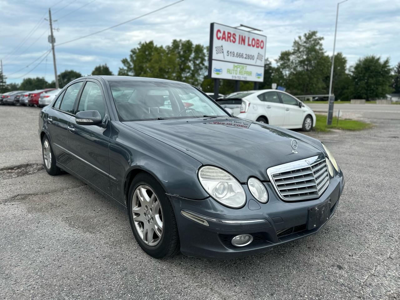 <p><span style=font-size: 14pt;><strong>2007 MERCEDES-BENZ E320 !</strong></span></p><p><span style=font-size: 14pt;><strong>BEING SOLD AS-IS </strong></span></p><p> </p><p> </p><p><span style=font-size: 14pt;><strong>CARS IN LOBO LTD. (Buy - Sell - Trade - Finance) <br /></strong></span><span style=font-size: 14pt;><strong style=font-size: 18.6667px;>Office# - 519-666-2800<br /></strong></span><span style=font-size: 14pt;><strong>TEXT 24/7 - 226-289-5416</strong></span></p><p><span style=font-size: 12pt;>-> LOCATION <a title=Location  href=https://www.google.com/maps/place/Cars+In+Lobo+LTD/@42.9998602,-81.4226374,15z/data=!4m5!3m4!1s0x0:0xcf83df3ed2d67a4a!8m2!3d42.9998602!4d-81.4226374 target=_blank rel=noopener>6355 Egremont Dr N0L 1R0 - 6 KM from fanshawe park rd and hyde park rd in London ON</a><br />-> Quality pre owned local vehicles. CARFAX available for all vehicles <br />-> Certification is included in price unless stated AS IS or ask about our AS IS pricing<br />-> We offer Extended Warranty on our vehicles inquire for more Info<br /></span><span style=font-size: small;><span style=font-size: 12pt;>-> All Trade ins welcome (Vehicles,Watercraft, Motorcycles etc.)</span><br /><span style=font-size: 12pt;>-> Financing Available on qualifying vehicles <a title=FINANCING APP href=https://carsinlobo.ca/fast-loan-approvals/ target=_blank rel=noopener>APPLY NOW -> FINANCING APP</a></span><br /><span style=font-size: 12pt;>-> Register & license vehicle for you (Licensing Extra)</span><br /><span style=font-size: 12pt;>-> No hidden fees, Pressure free shopping & most competitive pricing</span></span></p><p><span style=font-size: small;><span style=font-size: 12pt;>MORE QUESTIONS? FEEL FREE TO CALL (519 666 2800)/TEXT </span></span><span style=font-size: 18.6667px;>226-289-5416</span><span style=font-size: small;><span style=font-size: 12pt;> </span></span><span style=font-size: 12pt;>/EMAIL (Sales@carsinlobo.ca)</span></p>