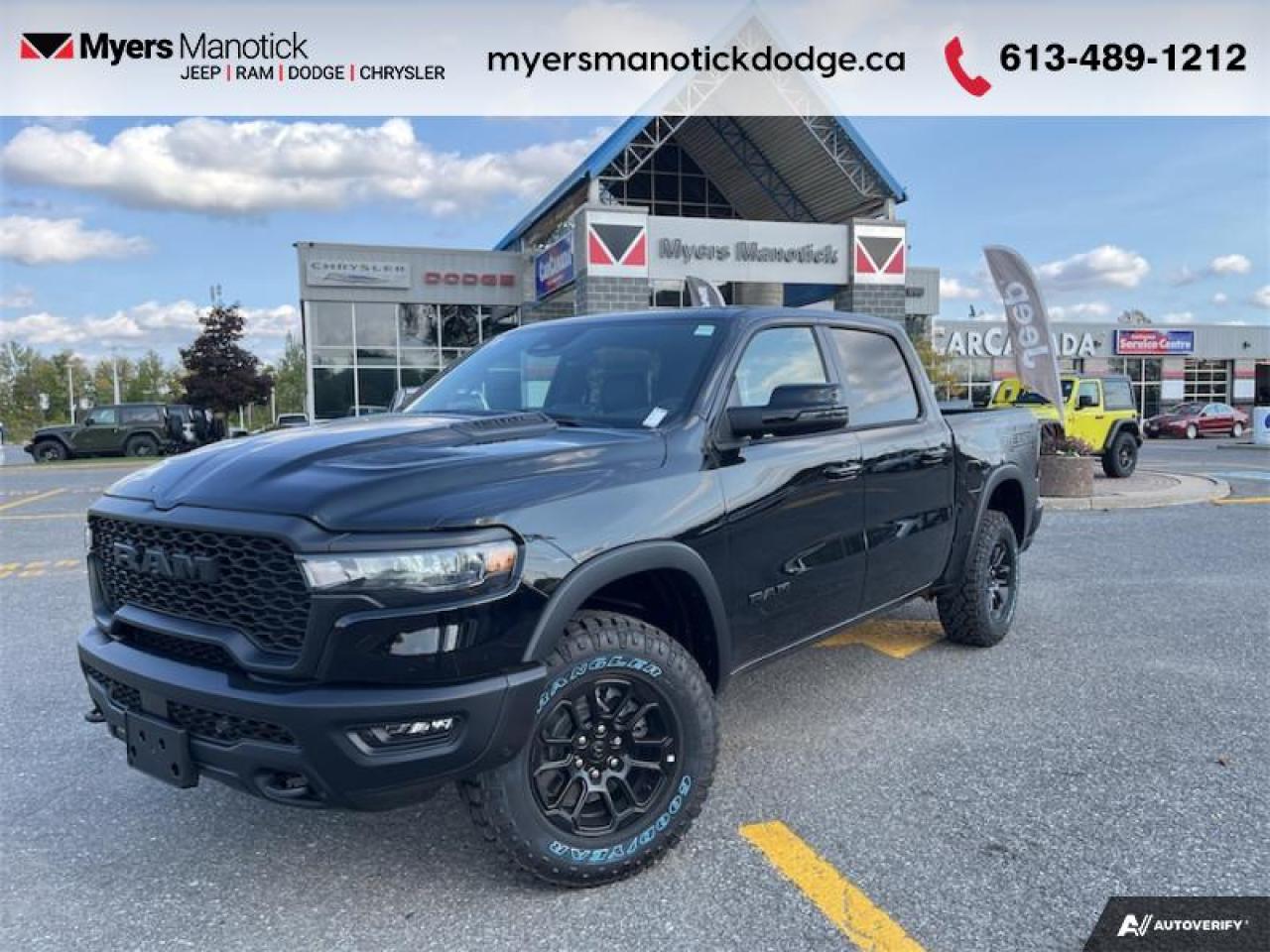 New 2025 RAM 1500 Rebel  - Leather Seats - Sunroof - $262.12 /Wk for sale in Ottawa, ON