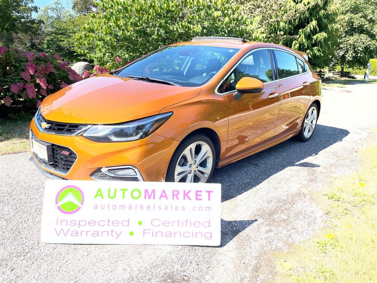 Used 2017 Chevrolet Cruze PREMIER HATCHBACK, EVERY OPTION, FINANCING, WARRANTY INSPECTED W/BCAA MBSHP! for sale in Surrey, BC