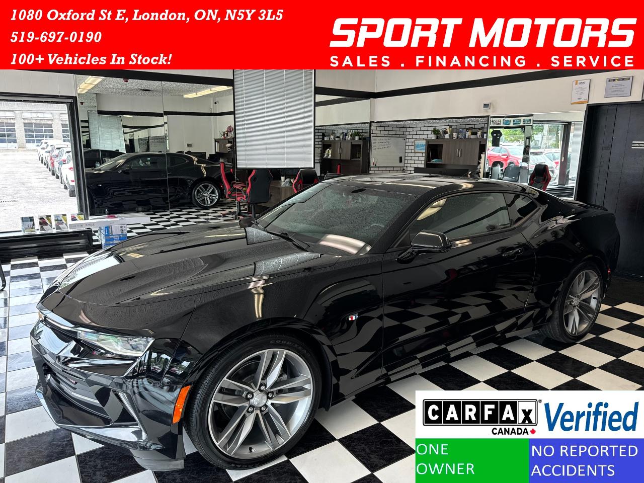 2017 Chevrolet Camaro LT 3.6L V6+ApplePlay+Camera+LED Lights+CleanCarfax