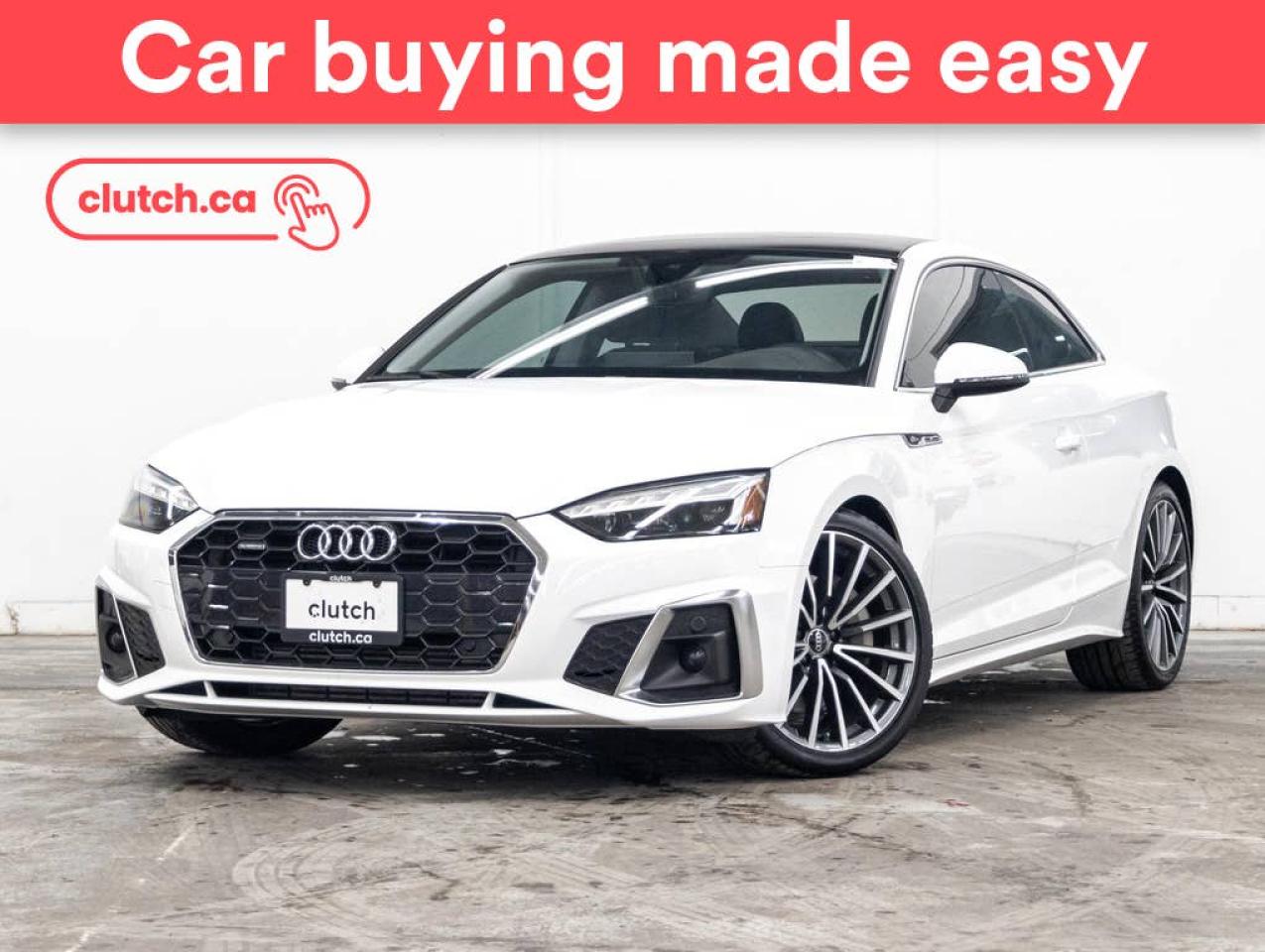 Used 2021 Audi A5 Coupe Progressiv AWD w/ Apple CarPlay & Android Auto, Heated Steering Wheel, Heated Front Seats for sale in Toronto, ON