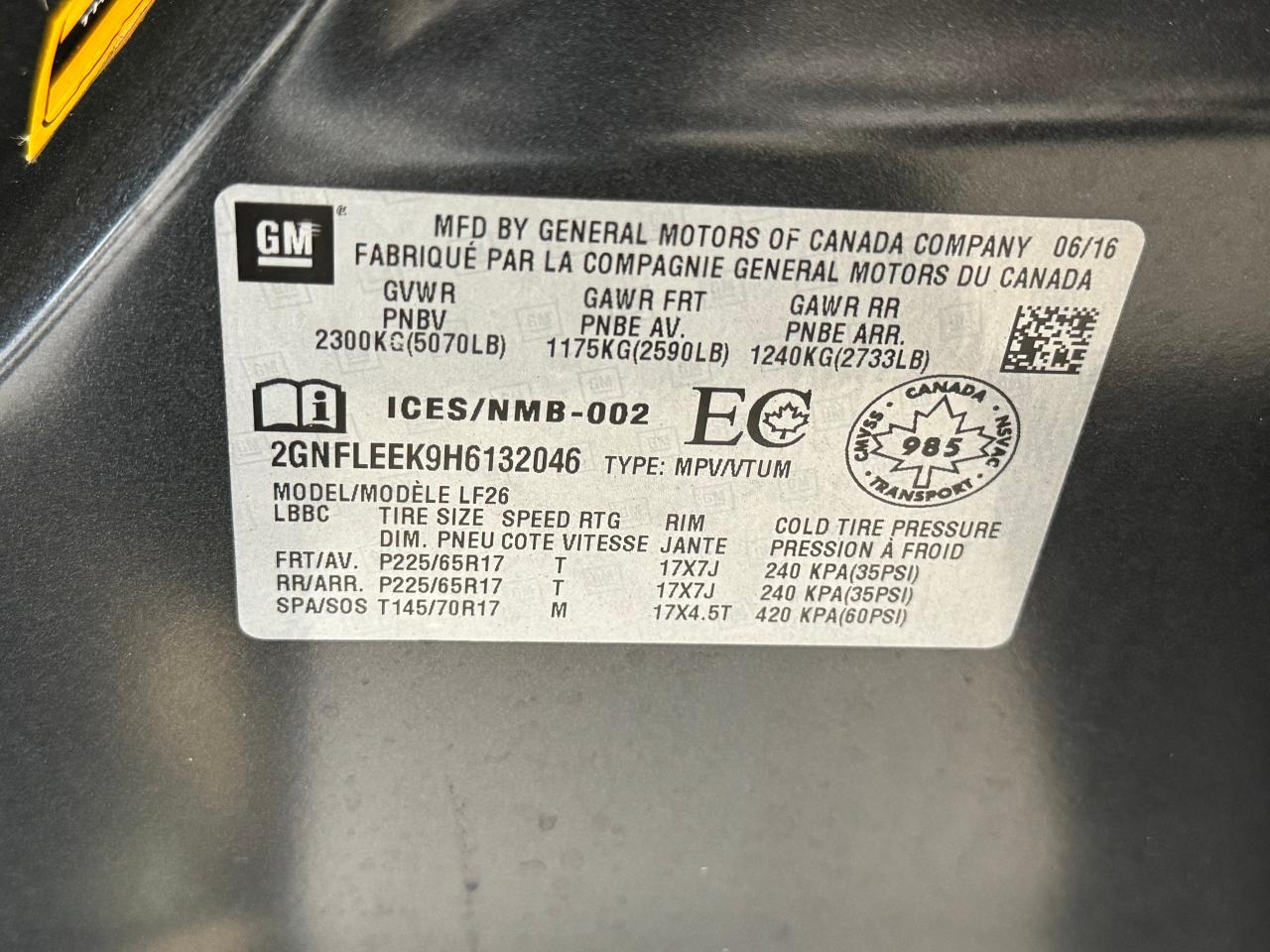 2017 Chevrolet Equinox LS AWD+New Tires+Camera+Heated Seats+Remote Start Photo103