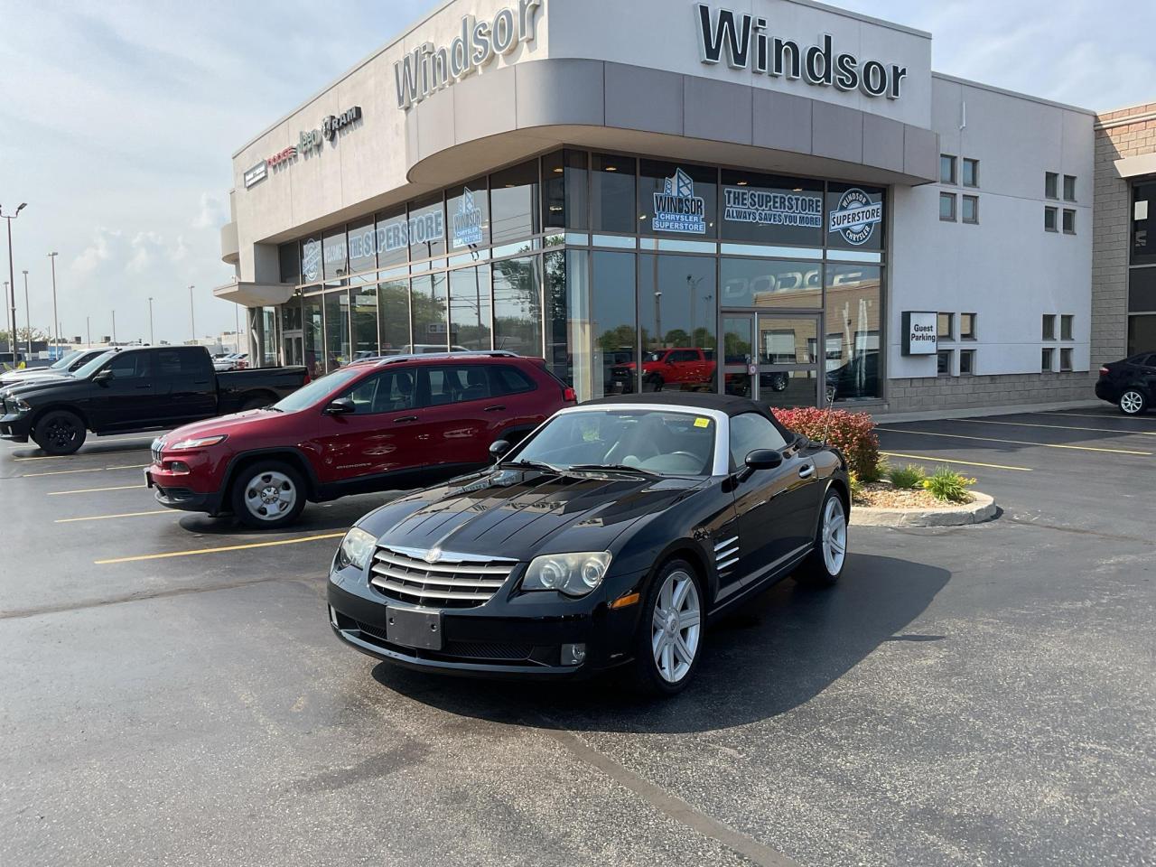 Black Clearcoat/Black Cloth Top 2005 Chrysler Crossfire Limited RWD 3.2L V6 SOHC 18V

**CARPROOF CERTIFIED**.

* PLEASE SEE OUR MAIN WEBSITE FOR MORE PICTURES AND CARFAX REPORTS * Buy in confidence at WINDSOR CHRYSLER with our 95-point safety inspection by our certified technicians. Searching for your upgrade has never been easier. You will immediately get the low market price based on our market research, which means no more wasted time shopping around for the best price, Its time to drive home the most car for your money today. OVER 100 Pre-Owned Vehicles in Stock! Our Finance Team will secure the Best Interest Rate from one of out 20 Auto Financing Lenders that can get you APPROVED! Financing Available For All Credit Types! Whether you have Great Credit, No Credit, Slow Credit, Bad Credit, Been Bankrupt, On Disability, Or on a Pension, we have options. Looking to just sell your vehicle? We buy all makes and models let us buy your vehicle. Proudly Serving Windsor, Essex, Leamington, Kingsville, Belle River, LaSalle, Amherstburg, Tecumseh, Lakeshore, Strathroy, Stratford, Leamington, Tilbury, Essex, St. Thomas, Waterloo, Wallaceburg, St. Clair Beach, Puce, Riverside, London, Chatham, Kitchener, Guelph, Goderich, Brantford, St. Catherines, Milton, Mississauga, Toronto, Hamilton, Oakville, Barrie, Scarborough, and the GTA.