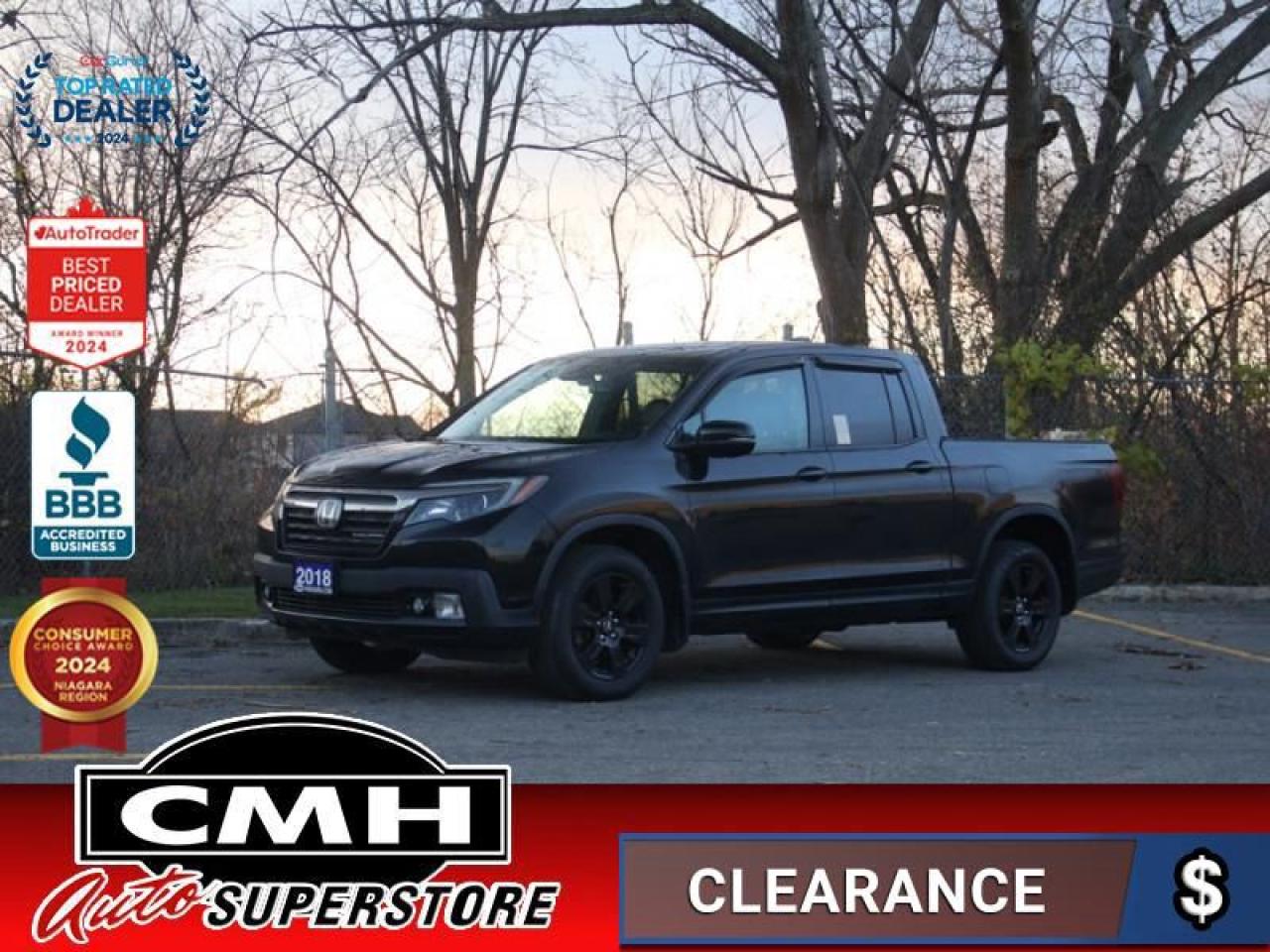 Used 2018 Honda Ridgeline Black Edition  **LOW KMS - ROOF** for sale in St. Catharines, ON