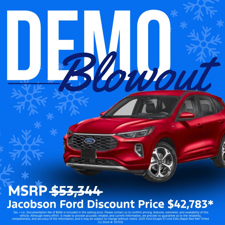 New 2025 Ford Escape ST-Line Elite for sale in Salmon Arm, BC