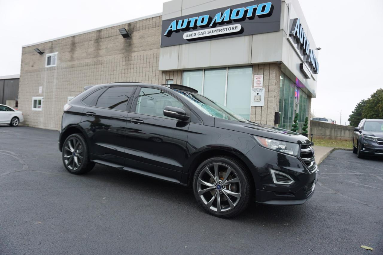 Used 2016 Ford Edge SPORT AWD CERTIFIED *FORD MAINTAIN* CAMERA NAV BLUETOOTH LEATHER HEATED SEATS PANO ROOF CRUISE ALLOYS for sale in Burlington, ON