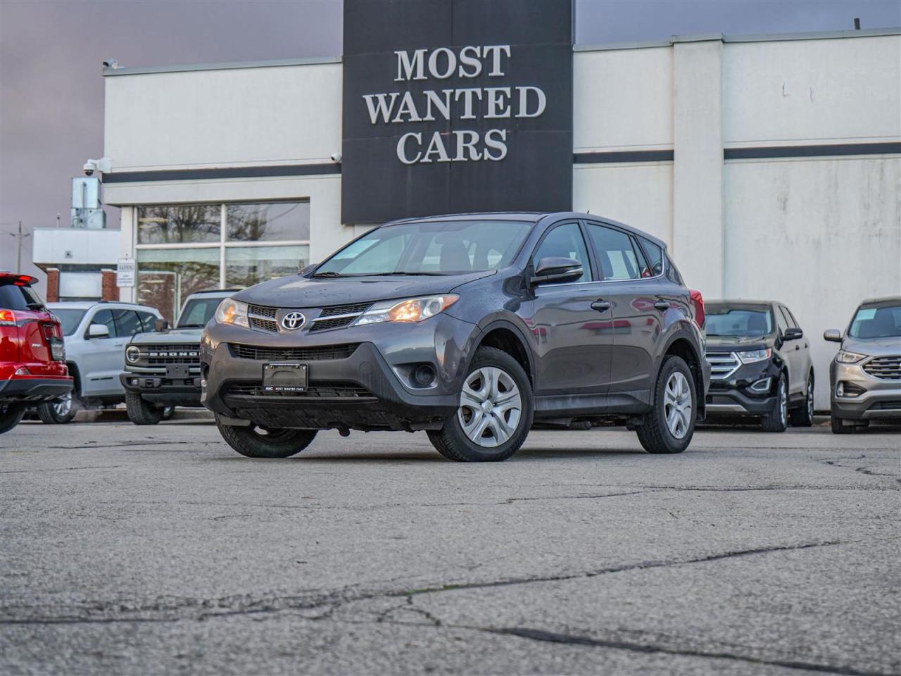 <div style=text-align: justify;><span style=font-size:14px;><span style=font-family:times new roman,times,serif;>This 2015 Toyota RAV4 has a CLEAN CARFAX with no accidents and is also a one owner Canadian (Ontario) vehicle. High-value options included with this vehicle are air conditioning and Bluetooth.<br /> <br />Why buy from us?<br /> <br />Most Wanted Cars is a place where customers send their family and friends. MWC offers the best financing options in Kitchener-Waterloo and the surrounding areas. Family-owned and operated, MWC has served customers since 1975 and is also DealerRater’s 2022 Provincial Winner for Used Car Dealers. MWC is also honoured to have an A+ standing on Better Business Bureau and a 4.8/5 customer satisfaction rating across all online platforms with over 1400 reviews. With two locations to serve you better, our inventory consists of over 150 used cars, trucks, vans, and SUVs.<br /> <br />Our main office is located at 1620 King Street East, Kitchener, Ontario. Please call us at 519-772-3040 or visit our website at www.mostwantedcars.ca to check out our full inventory list and complete an easy online finance application to get exclusive online preferred rates.<br /> <br />*Price listed is available to finance purchases only on approved credit. The price of the vehicle may differ from other forms of payment. Taxes and licensing are excluded from the price shown above*</span></span></div><br />