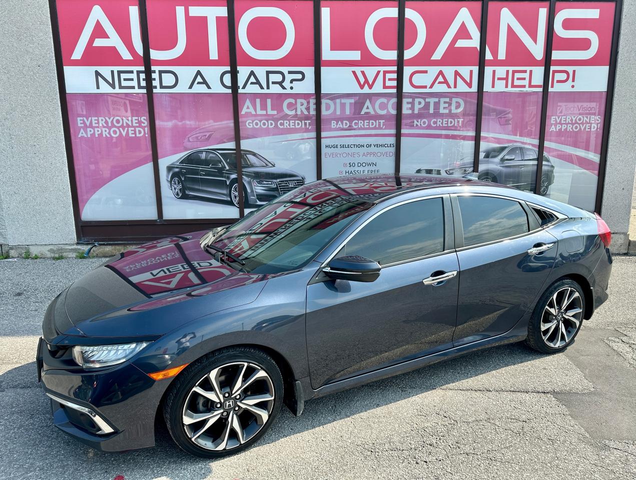 <p><span style=text-decoration: underline;><em><strong>***EASY FINANCE APPROVALS***GOOD CREDIT? BAD CREDIT? STUDENT? NEW TO THE COUNTRY? NO MATTER YOUR SITUATION WE APPROVE EVERYONE!</strong></em></span> NO ACCIDENTS-EXPERIENCE THE PERFECT BLEND OF SPORTY ELEGANCE AND INTELLIGENT PERFORMANCE WITH THE 2020 HONDA CIVIC TOURING. THIS SLEEK SEDAN COMBINES MODERN DESIGN WITH ADVANCED TECHNOLOGY, MAKING EVERY DRIVE A LUXURIOUS AFFAIR. EQUIPPED WITH A TURBOCHARGED ENGINE, THE CIVIC TOURING DELIVERS EXHILARATING PERFORMANCE WHILE MAINTAINING IMPRESSIVE FUEL EFFICIENCY. THE SPACIOUS AND WELL-APPOINTED INTERIOR FEATURES LUXURIOUS AMENITIES AND INNOVATIVE DRIVER-ASSIST TECHNOLOGIES, ENSURING A COMFORTABLE AND SAFE RIDE FOR BOTH THE DRIVER AND PASSENGERS. FROM ITS STRIKING EXTERIOR TO ITS PREMIUM INTERIOR, THE 2020 HONDA CIVIC TOURING IS A SOPHISTICATED SEDAN THAT PROMISES A THRILLING AND REFINED DRIVING EXPERIENCE. ELEVATE YOUR DAILY COMMUTE OR WEEKEND ADVENTURES WITH THE EXCEPTIONAL STYLE AND PERFORMANCE OF THE HONDA CIVIC TOURING.<br /><br /><br />****Make this yours today BECAUSE YOU DESERVE IT**** <br /><br /><br /><br />WE HAVE SKILLED AND KNOWLEDGEABLE SALES STAFF WITH MANY YEARS OF EXPERIENCE SATISFYING ALL OUR CUSTOMERS NEEDS. THEYLL WORK WITH YOU TO FIND THE RIGHT VEHICLE AND AT THE RIGHT PRICE YOU CAN AFFORD. WE GUARANTEE YOU WILL HAVE A PLEASANT SHOPPING EXPERIENCE THAT IS FUN, INFORMATIVE, HASSLE FREE AND NEVER HIGH PRESSURED. PLEASE DONT HESITATE TO GIVE US A CALL OR VISIT OUR INDOOR SHOWROOM TODAY! WERE HERE TO SERVE YOU!! <br /><br /><br /><br />***Financing*** <br /><br />We offer amazing financing options. Our Financing specialists can get you INSTANTLY approved for a car loan with the interest rates as low as 6.49% and $0 down (O.A.C). Additional financing fees may apply. Auto Financing is our specialty. Our experts are proud to say 100% APPLICATIONS ACCEPTED, FINANCE ANY CAR, ANY CREDIT, EVEN NO CREDIT! Its FREE TO APPLY and Our process is fast & easy. We can often get YOU AN approval and deliver your NEW car the SAME DAY. <br /><br /><br />***Price*** <br /><br />FRONTIER FINE CARS is known to be one of the most competitive dealerships within the Greater Toronto Area providing high quality vehicles at low price points. Prices are subject to change without notice. All prices are price of the vehicle plus HST & Licensing. <br /><br /><br />***Trade***<br /><br />Have a trade? Well take it! We offer free appraisals for our valued clients that would like to trade in their old unit in for a new one. <br /><br /><br />***About us*** <br /><br />Frontier fine cars, offers a huge selection of vehicles in an immaculate INDOOR showroom. Our goal is to provide our customers WITH quality vehicles AT EXCELLENT prices with IMPECCABLE customer service. <br /><br /><br />Not only do we sell vehicles, we always sell peace of mind! <br /><br /><br />Buy with confidence and call today 1-877-437-6074 or email us to book a test drive now! frontierfinecars@hotmail.com <br /><br /><br />Located @ 1261 Kennedy Rd Unit a in Scarborough <br /><br /><br />***NO REASONABLE OFFERS REFUSED*** <br /><br /><br />Thank you for your consideration & we look forward to putting you in your next vehicle! <br /><br /><br /><br />Serving used cars Toronto, Scarborough, Pickering, Ajax, Oshawa, Whitby, Markham, Richmond Hill, Vaughn, Woodbridge, Mississauga, Trenton, Peterborough, Lindsay, Bowmanville, Oakville, Stouffville, Uxbridge, Sudbury, Thunder Bay,Timmins, Sault Ste. Marie, London, Kitchener, Brampton, Cambridge, Georgetown, St Catherines, Bolton, Orangeville, Hamilton, North York, Etobicoke, Kingston, Barrie, North Bay, Huntsville, Orillia</p>