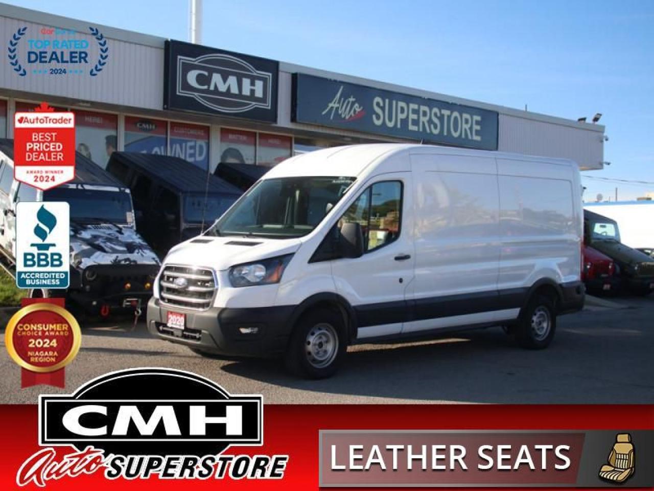 Used 2020 Ford Transit Cargo Van Med Roof  CAM COL-SENS LEATH for sale in St. Catharines, ON