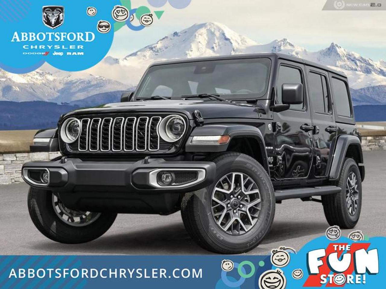 New 2024 Jeep Wrangler Sahara  - Side Steps - Safety Group - $224.38 /Wk for sale in Abbotsford, BC