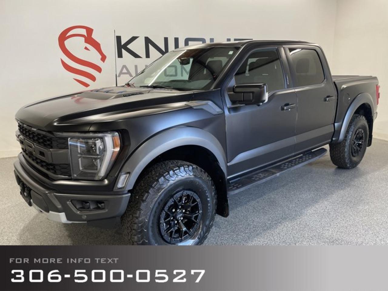 Used 2023 Ford F-150 Raptor with Matt Blk Wrap, 37 Performance and Blue Interior Pkgs for sale in Moose Jaw, SK