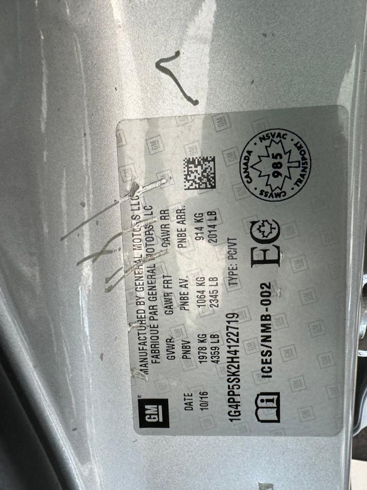 2017 Buick Verano Convenience+New Tires+Camera+Heated Seats - Photo #36