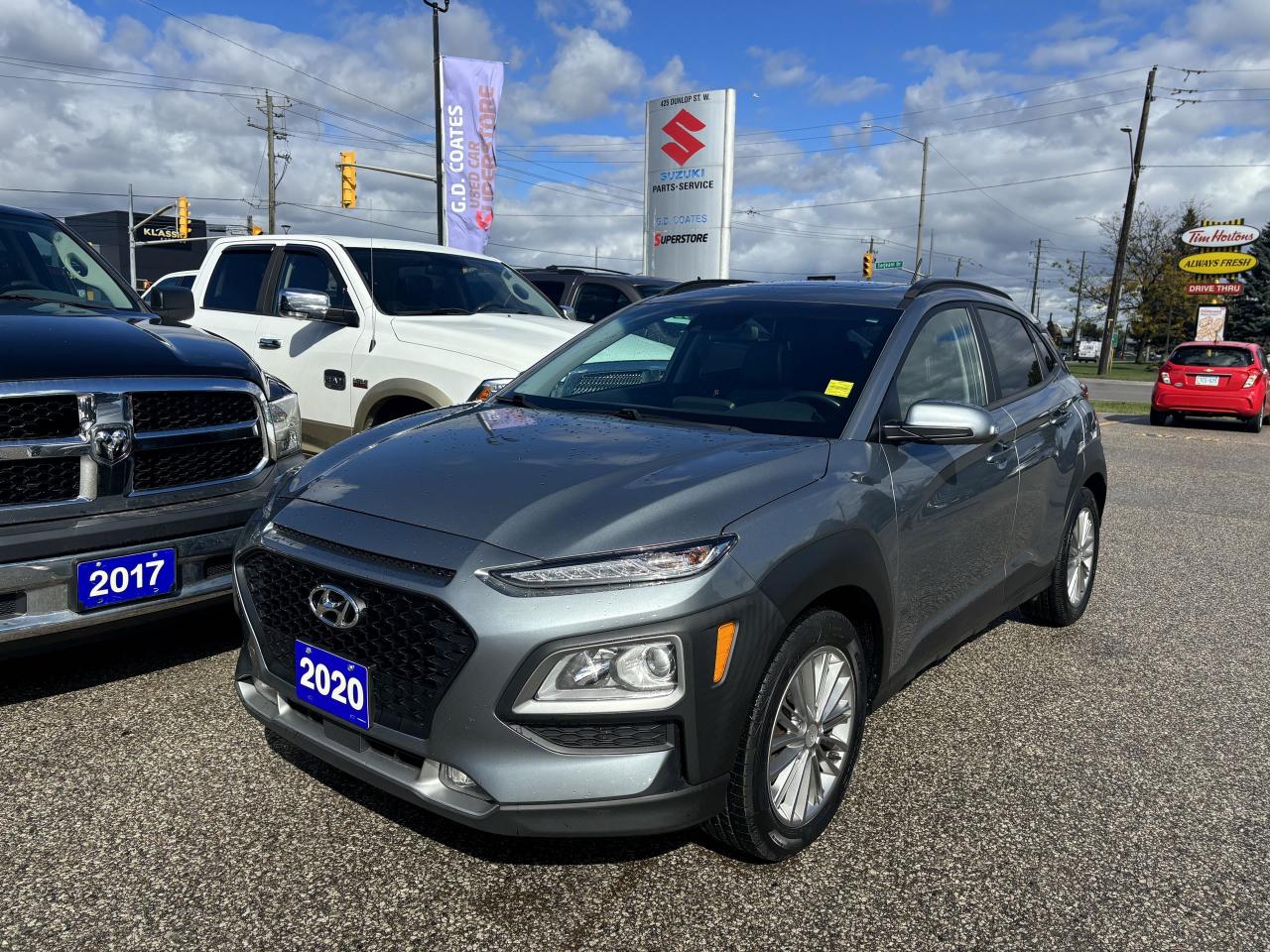 Introducing the 2020 Hyundai Kona Luxury AWD, a stunning and versatile SUV that will elevate your driving experience to new heights. This powerful vehicle boasts a sleek, modern design and is equipped with all the latest features to keep you connected and comfortable on the road. With its advanced camera technology, you can navigate with ease and confidence. The heated leather seats will keep you warm and cozy, while the power moonroof lets in natural light and fresh air. This AWD model ensures a smooth and stable ride in any weather condition. Dont miss out on the opportunity to own this luxurious and reliable vehicle. Upgrade your daily commute and embrace the future of driving with the 2020 Hyundai Kona Luxury AWD. Its time to treat yourself to the ultimate driving experience.

G. D. Coates - The Original Used Car Superstore!
 
  Our Financing: We have financing for everyone regardless of your history. We have been helping people rebuild their credit since 1973 and can get you approvals other dealers cant. Our credit specialists will work closely with you to get you the approval and vehicle that is right for you. Come see for yourself why were known as The Home of The Credit Rebuilders!
 
  Our Warranty: G. D. Coates Used Car Superstore offers fully insured warranty plans catered to each customers individual needs. Terms are available from 3 months to 7 years and because our customers come from all over, the coverage is valid anywhere in North America.
 
  Parts & Service: We have a large eleven bay service department that services most makes and models. Our service department also includes a cleanup department for complete detailing and free shuttle service. We service what we sell! We sell and install all makes of new and used tires. Summer, winter, performance, all-season, all-terrain and more! Dress up your new car, truck, minivan or SUV before you take delivery! We carry accessories for all makes and models from hundreds of suppliers. Trailer hitches, tonneau covers, step bars, bug guards, vent visors, chrome trim, LED light kits, performance chips, leveling kits, and more! We also carry aftermarket aluminum rims for most makes and models.
 
  Our Story: Family owned and operated since 1973, we have earned a reputation for the best selection, the best reconditioned vehicles, the best financing options and the best customer service! We are a full service dealership with a massive inventory of used cars, trucks, minivans and SUVs. Chrysler, Dodge, Jeep, Ford, Lincoln, Chevrolet, GMC, Buick, Pontiac, Saturn, Cadillac, Honda, Toyota, Kia, Hyundai, Subaru, Suzuki, Volkswagen - Weve Got Em! Come see for yourself why G. D. Coates Used Car Superstore was voted Barries Best Used Car Dealership!