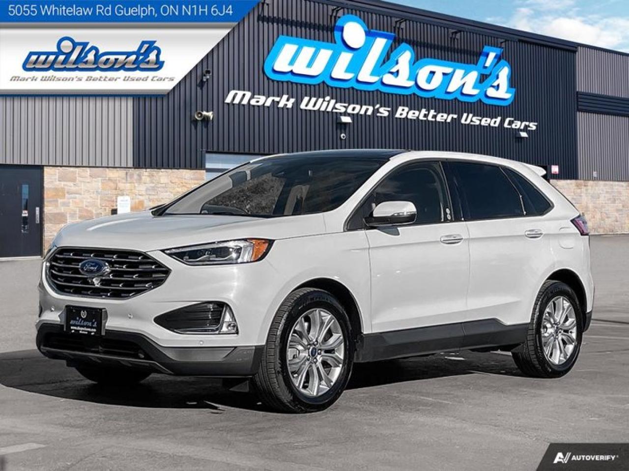 Used 2022 Ford Edge Titanium AWD, Leather, Panoramic Sunroof, Nav, Heated Steering + Seats, CarPlay + Android & more!! for sale in Guelph, ON