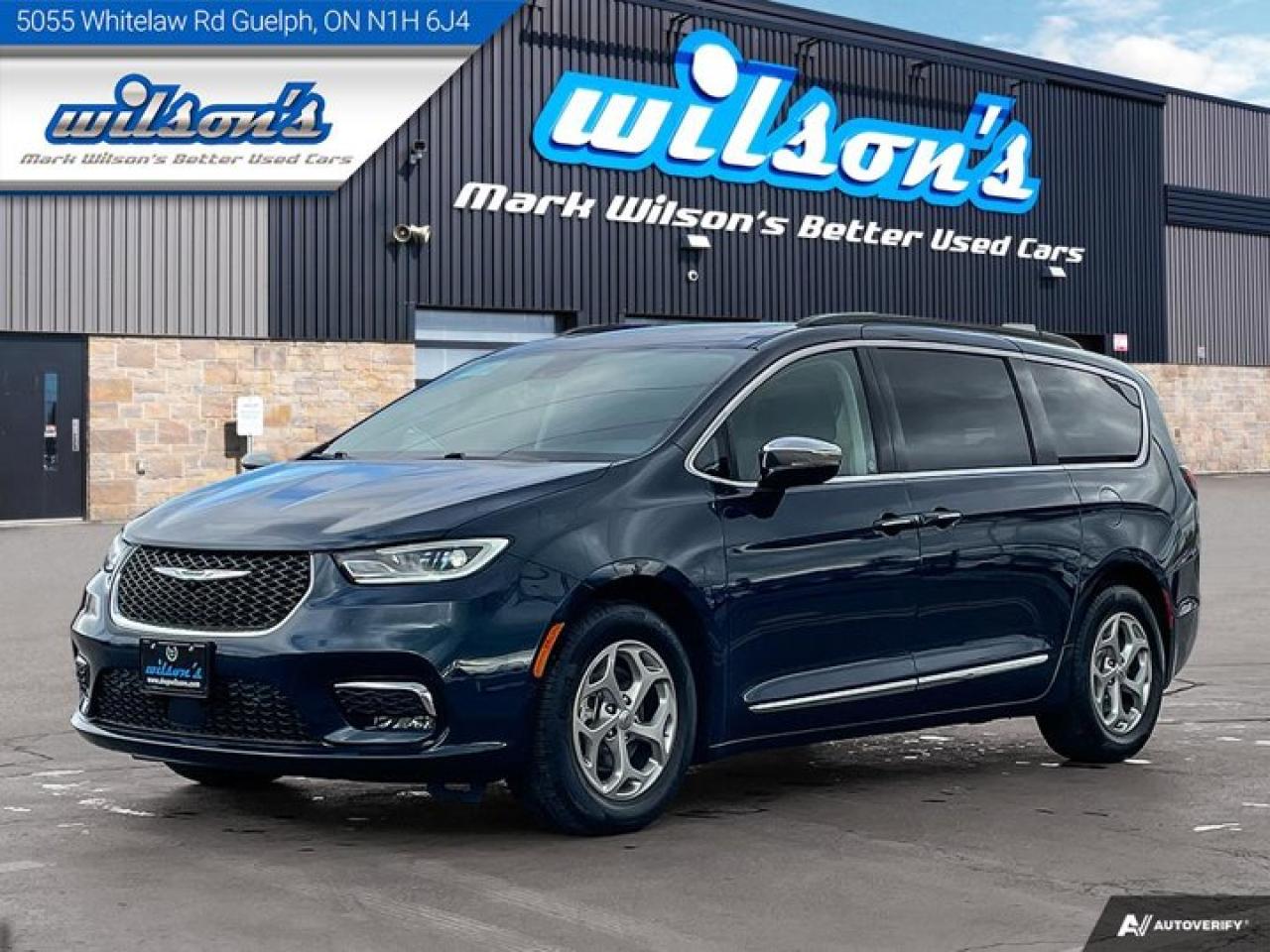 Used 2023 Chrysler Pacifica Limited Nav, Leather, Heated + Ventilated Seats, Heated Steering, Adaptive Cruise, Remote Start for sale in Guelph, ON